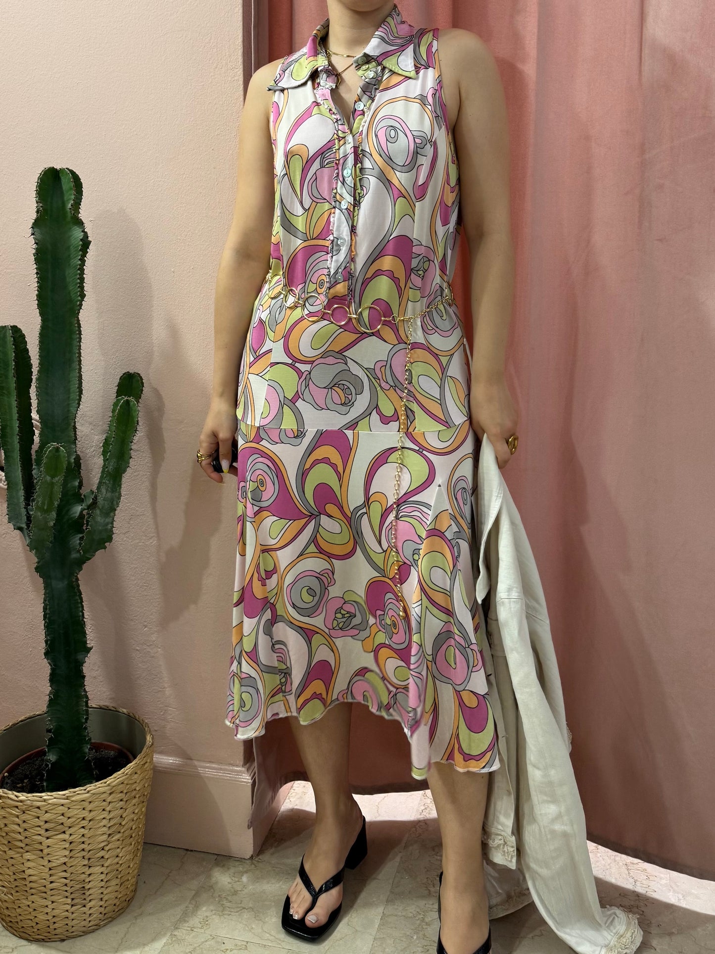 Vestito Benetton 2000 fantasia colorata