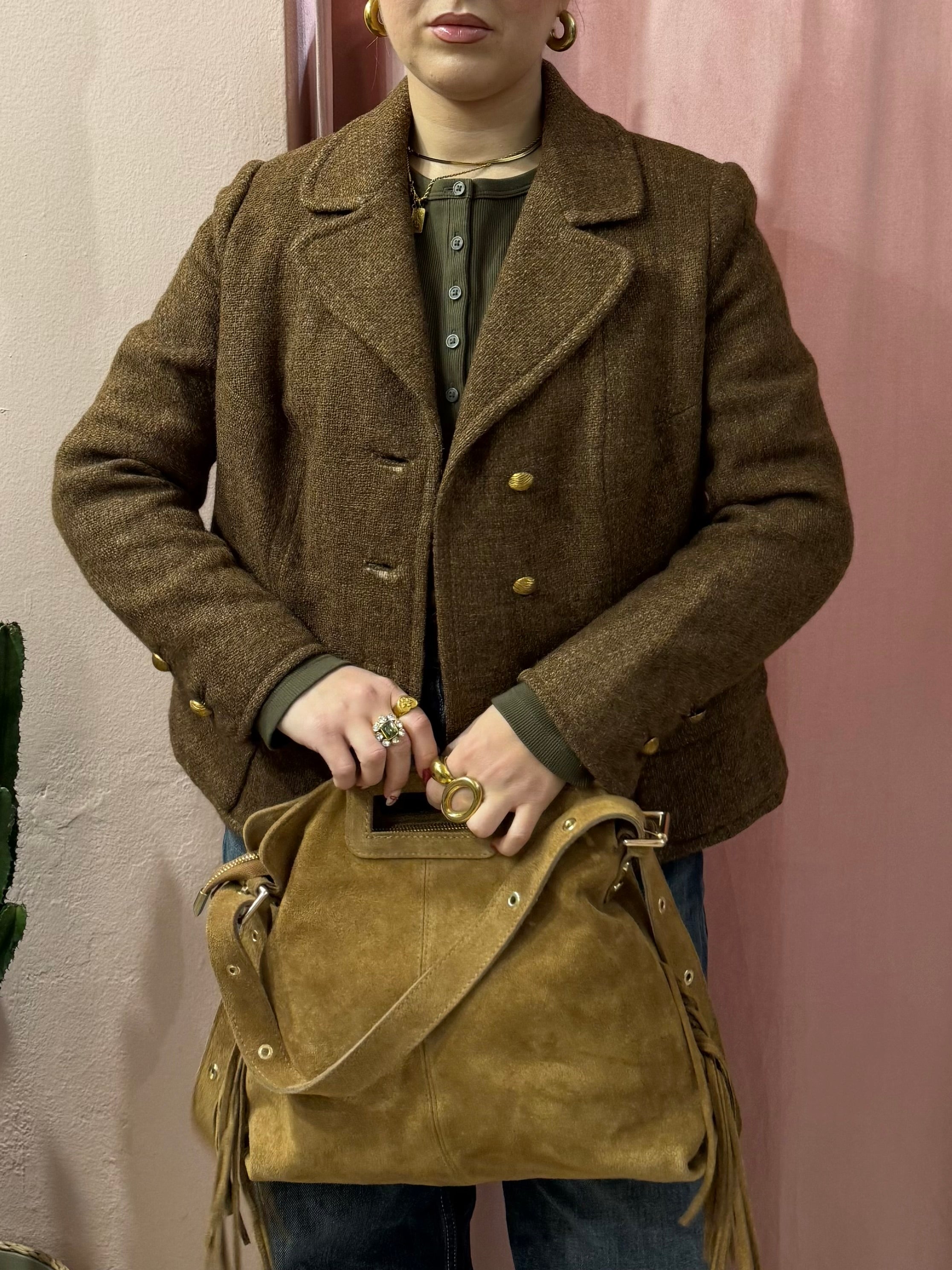 Blazer vintage in lana mélange