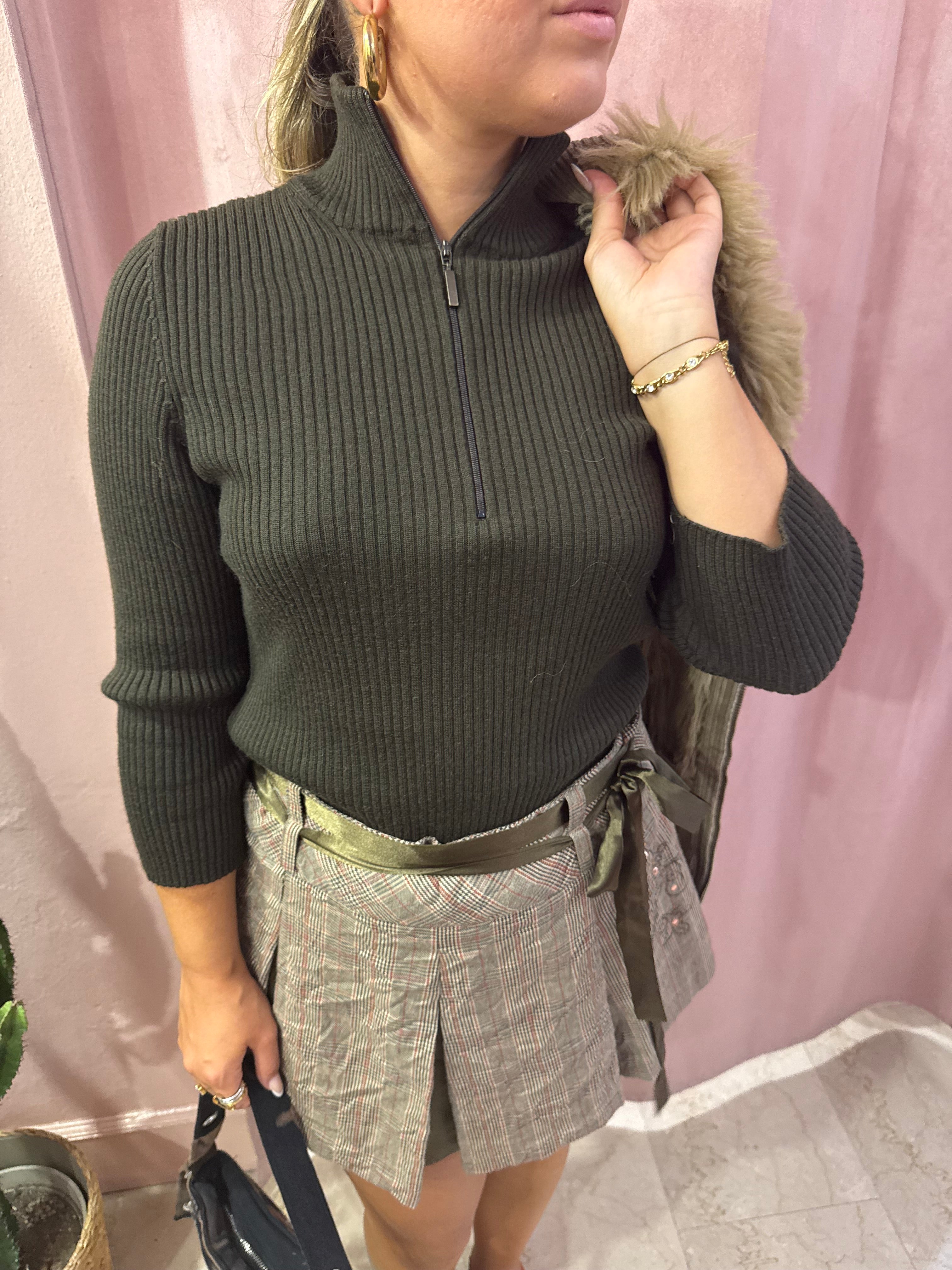 Maglione Marella manica a 3/4 cioccolato