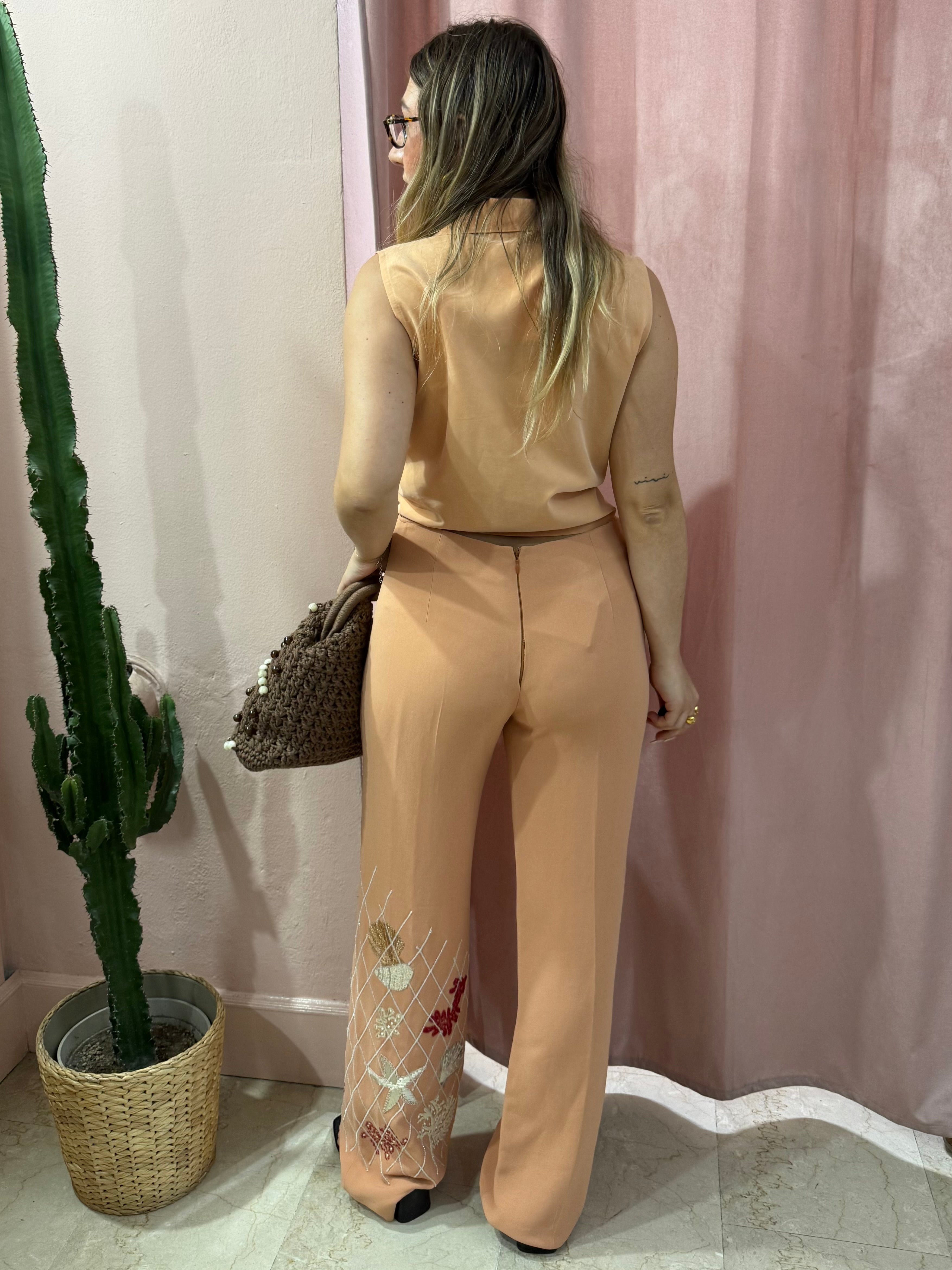 Pantalone Gai Mattiolo con ricami