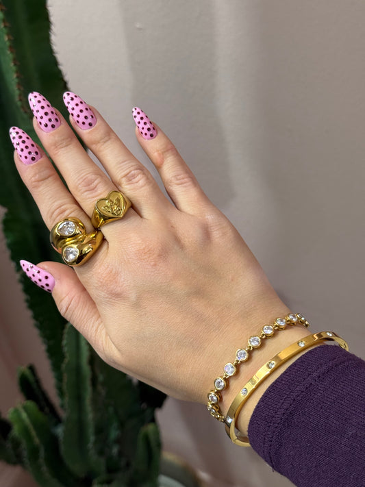 Bracciale rigido con strass