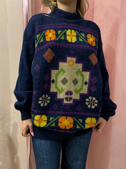 Maglione lungo in fantasia