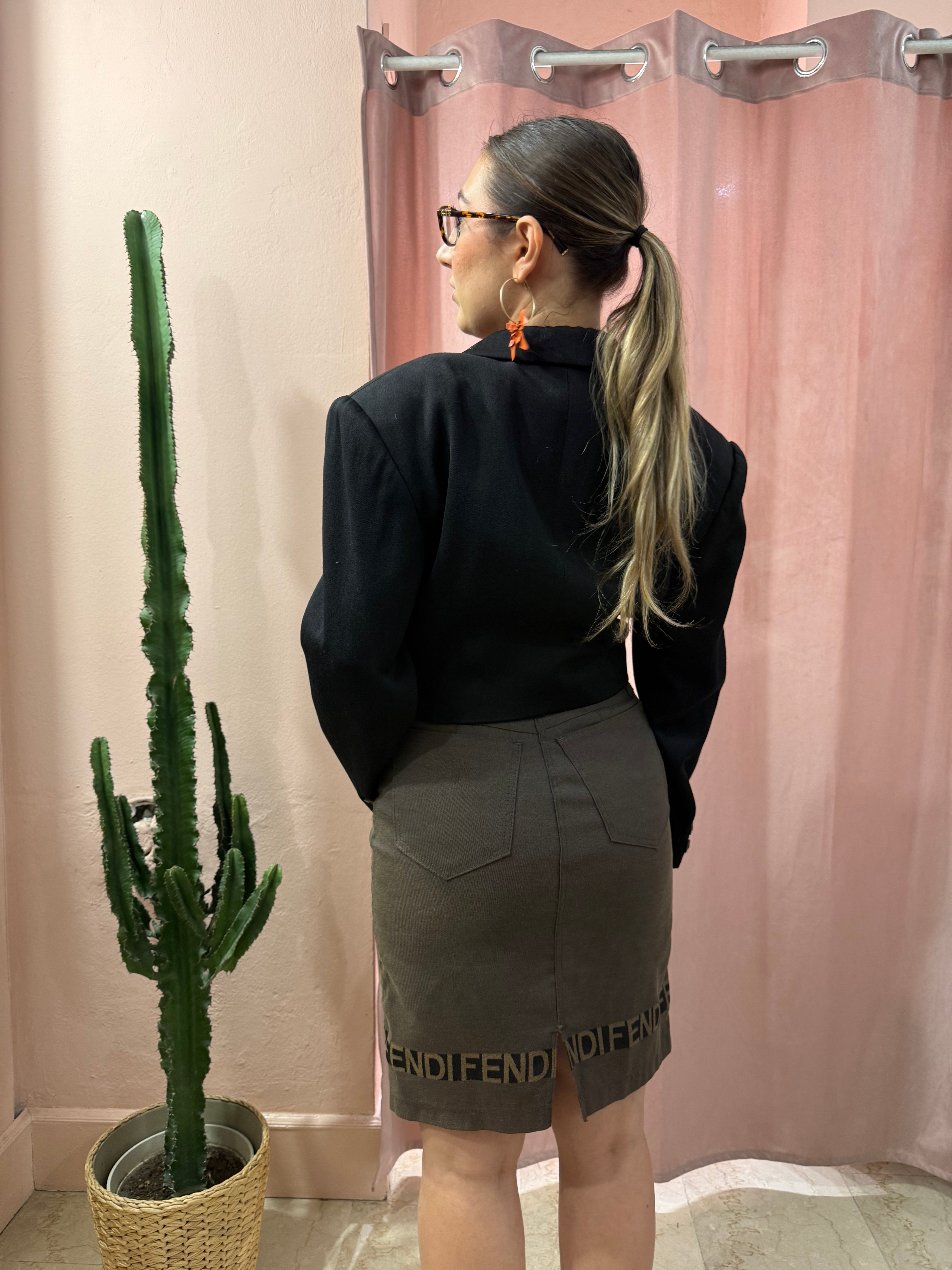 Gonna midi Fendi Roma vintage