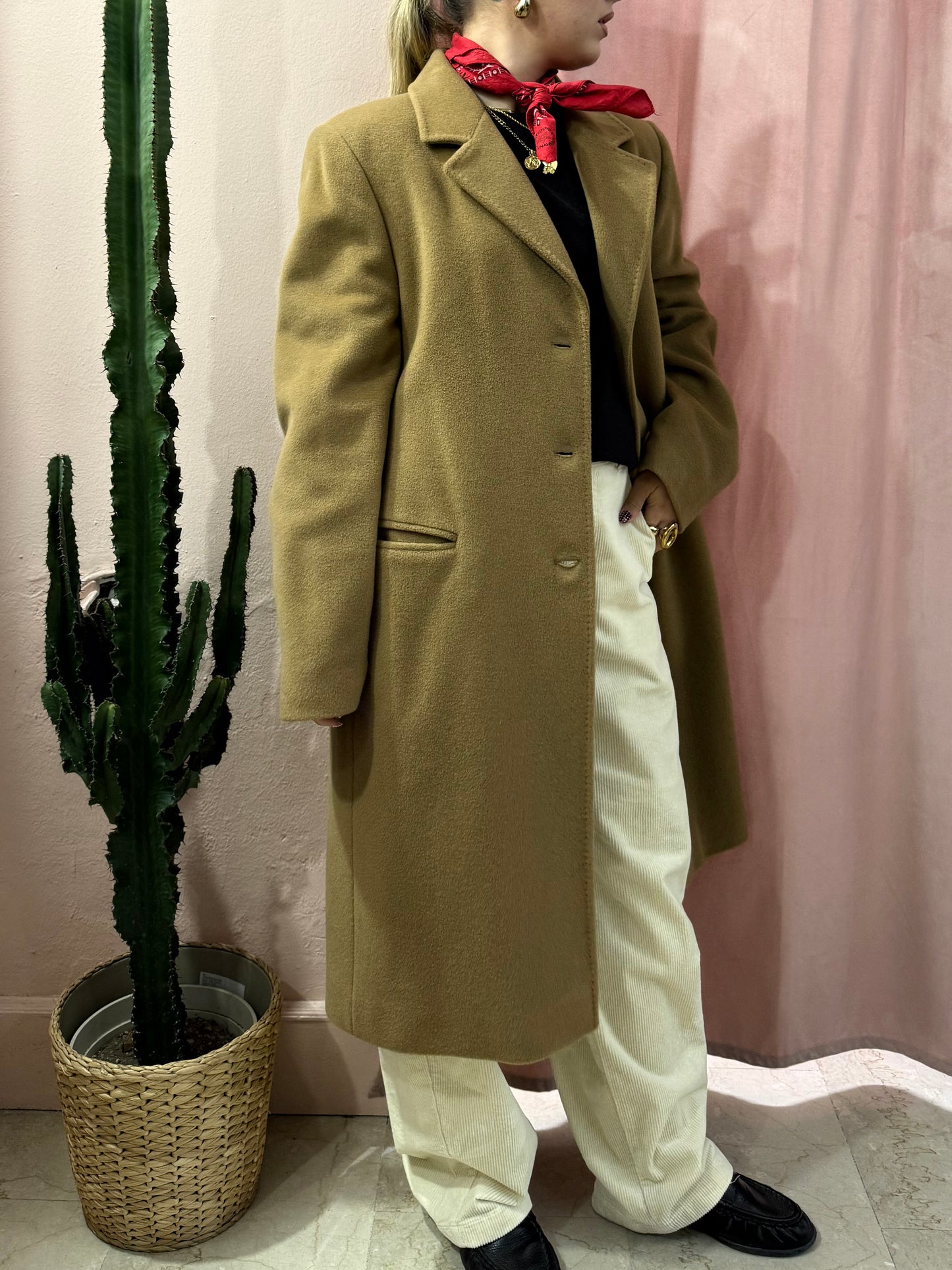 Cappotto cammello in pura lana