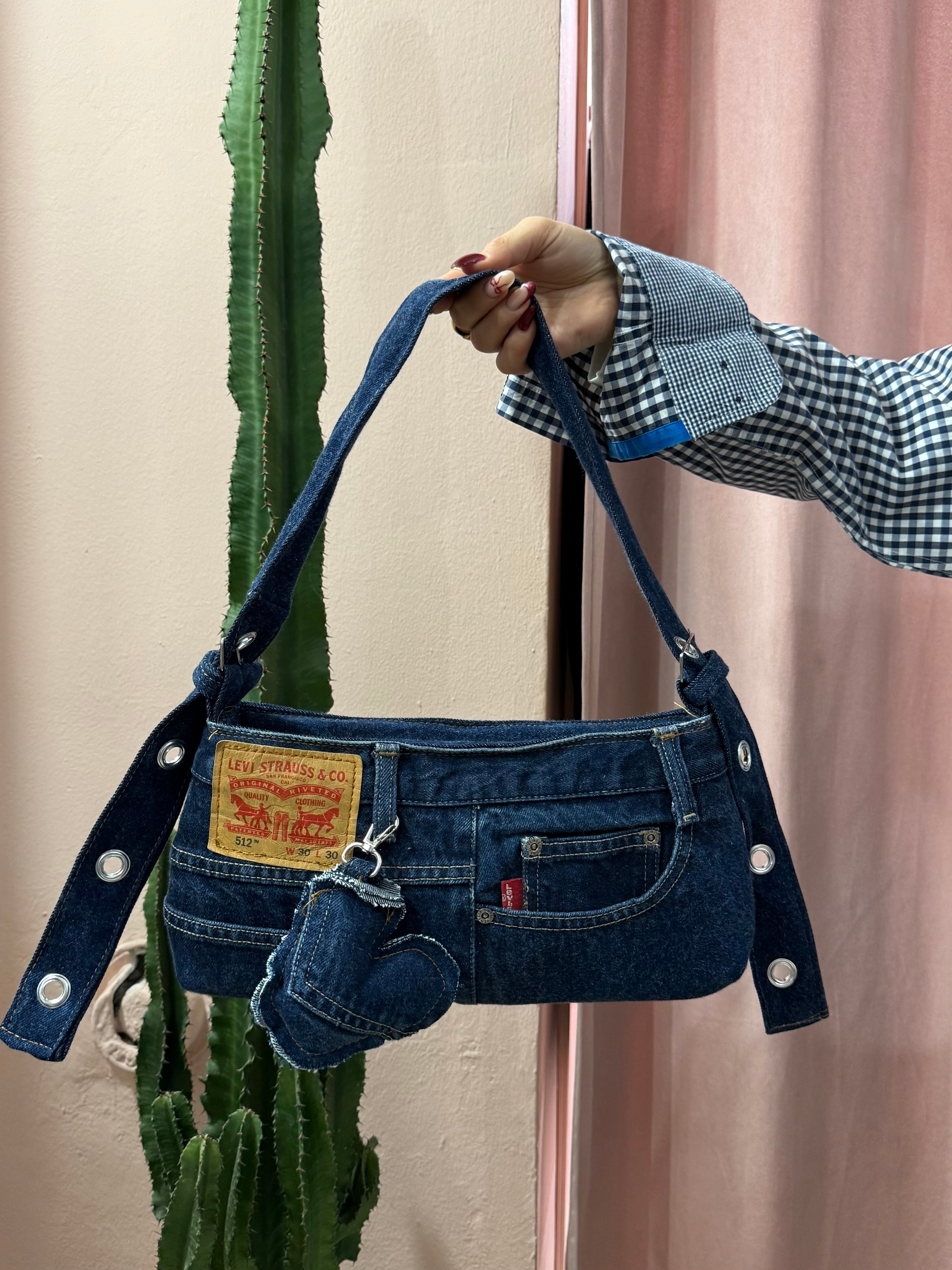 Borsa baguette Levis upcycling