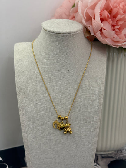 Collana ciondoli gold