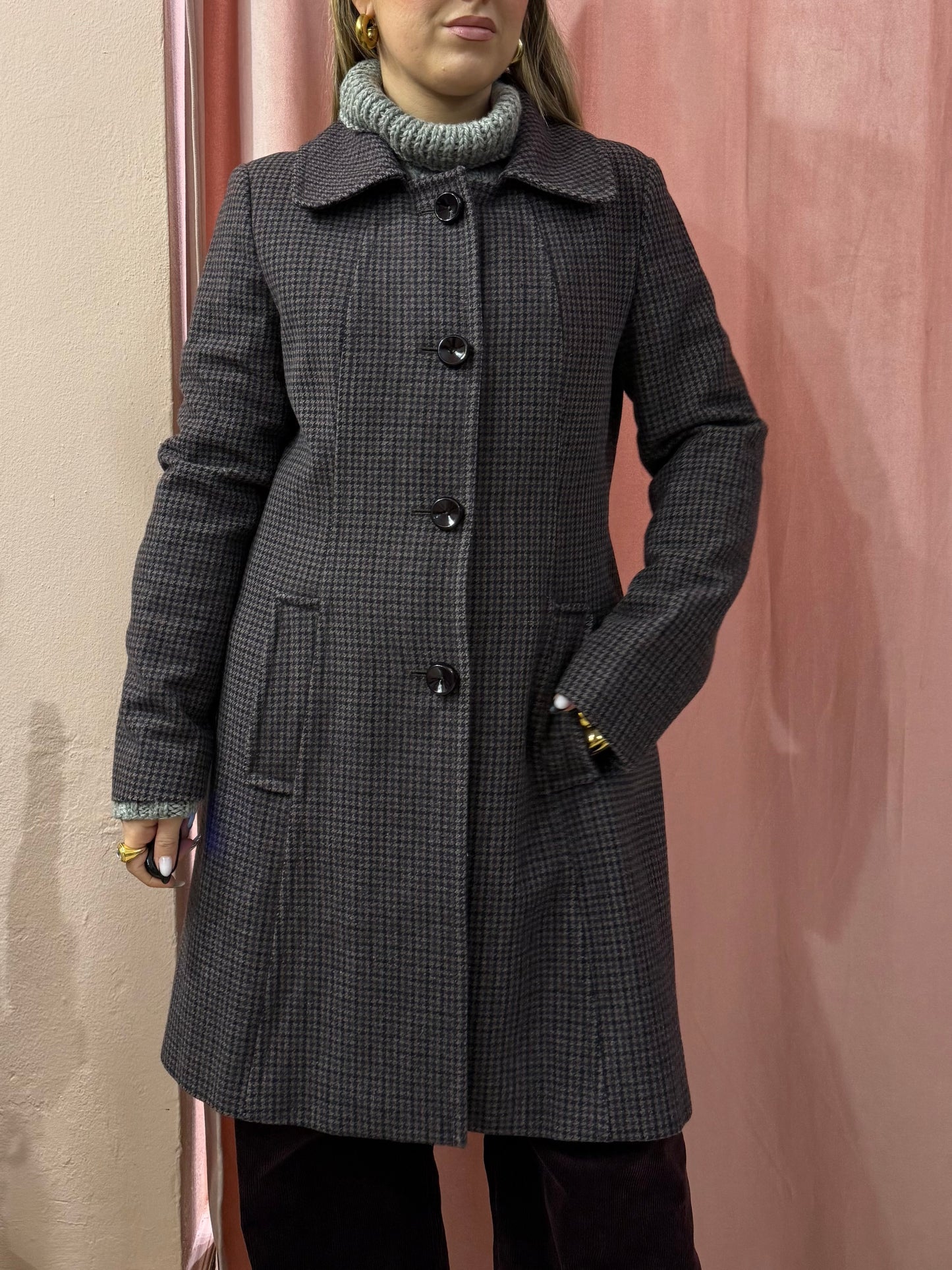 Cappotto Intrend pied de poule in lana