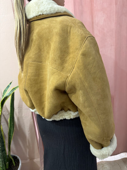 Montone vintage crop cammello