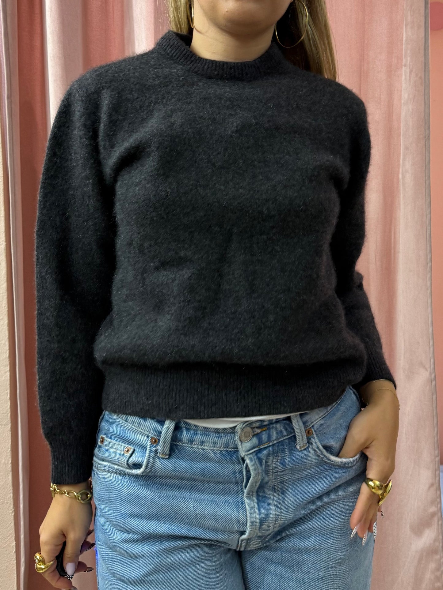 Maglione antracite in misto cashmere