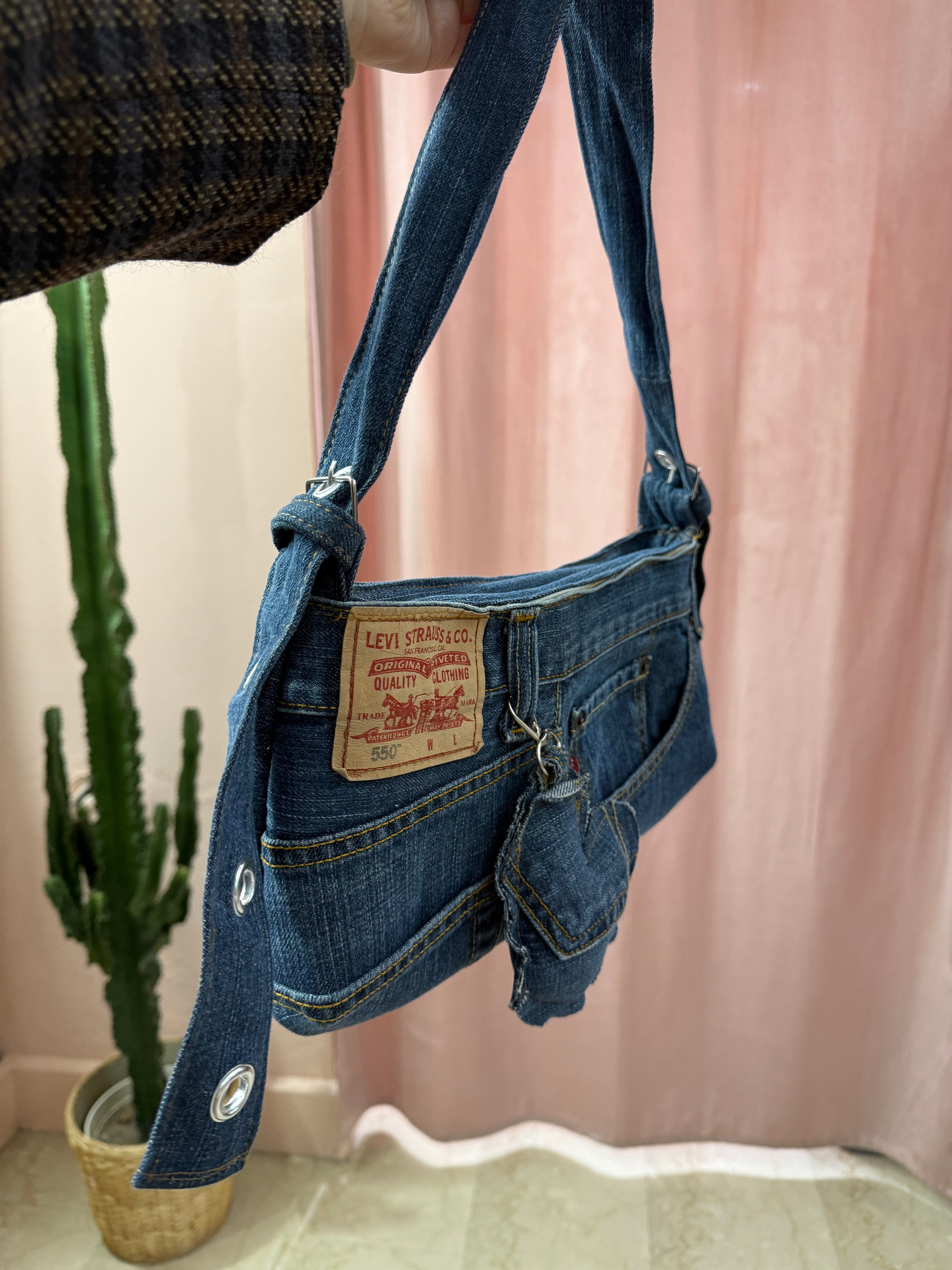Borsa baguette Levis upcycling