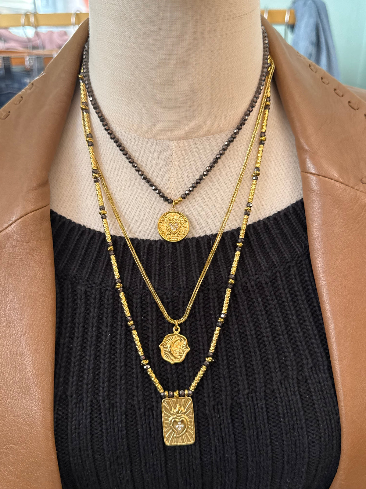Collana lunga 3 in 1 cuore sacro