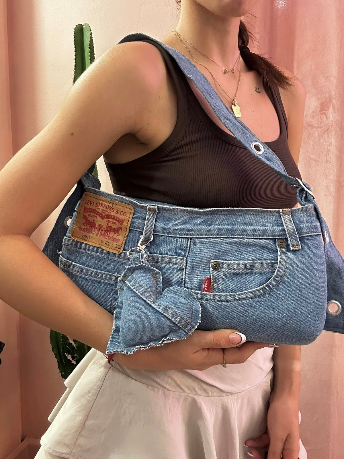 Borsa Levis baguette upcycling denim