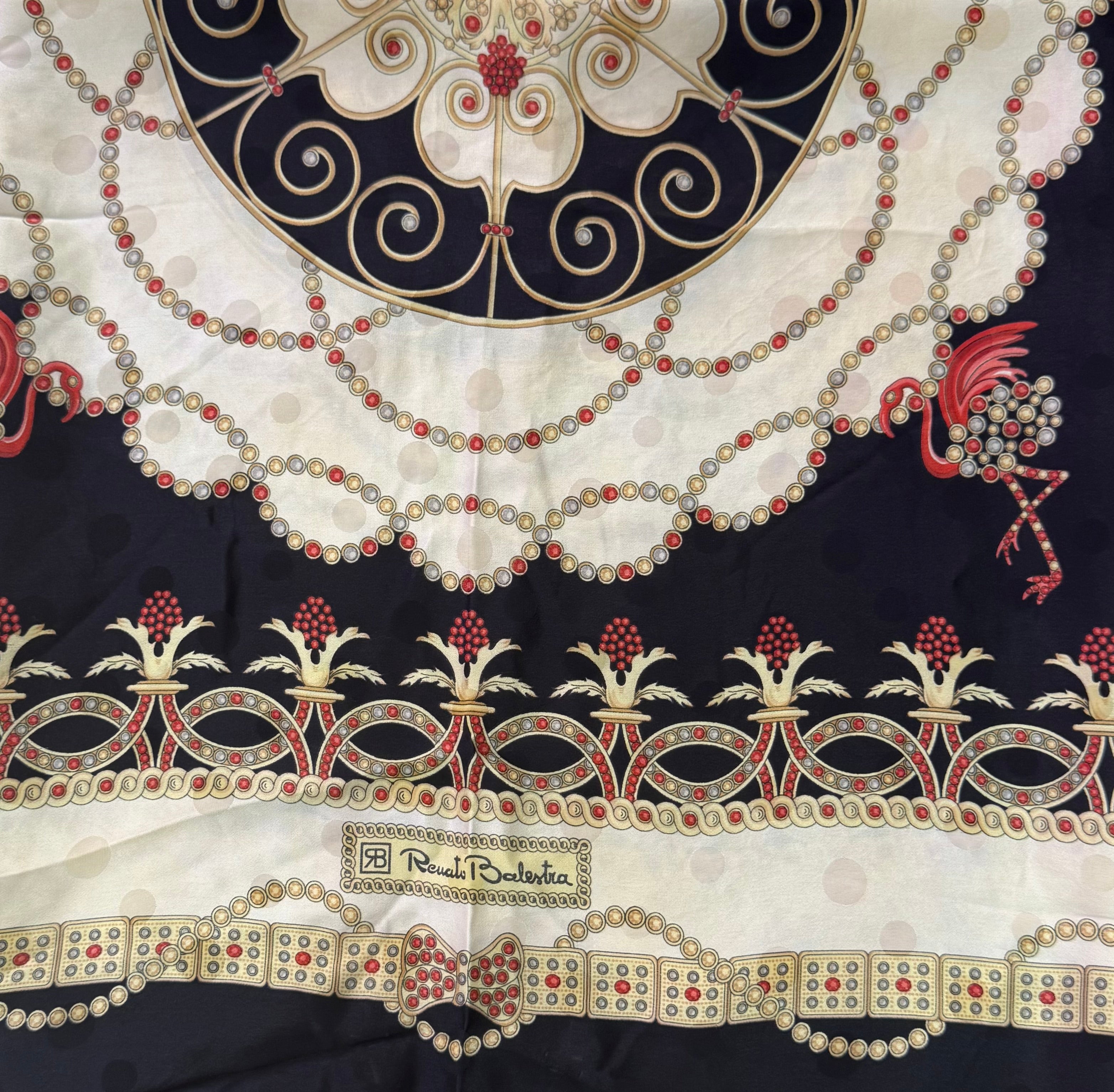 Foulard vintage Renato Balestra in seta