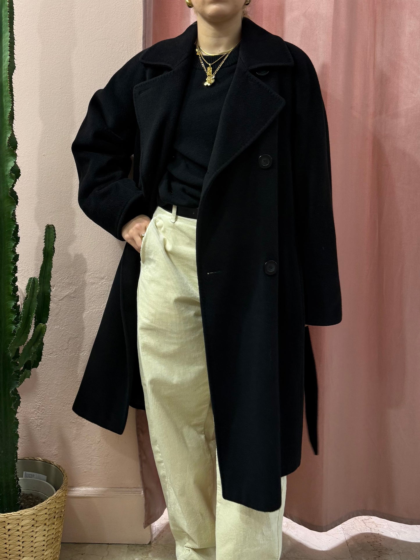 cappotto Max Mara nero lana e cashmere