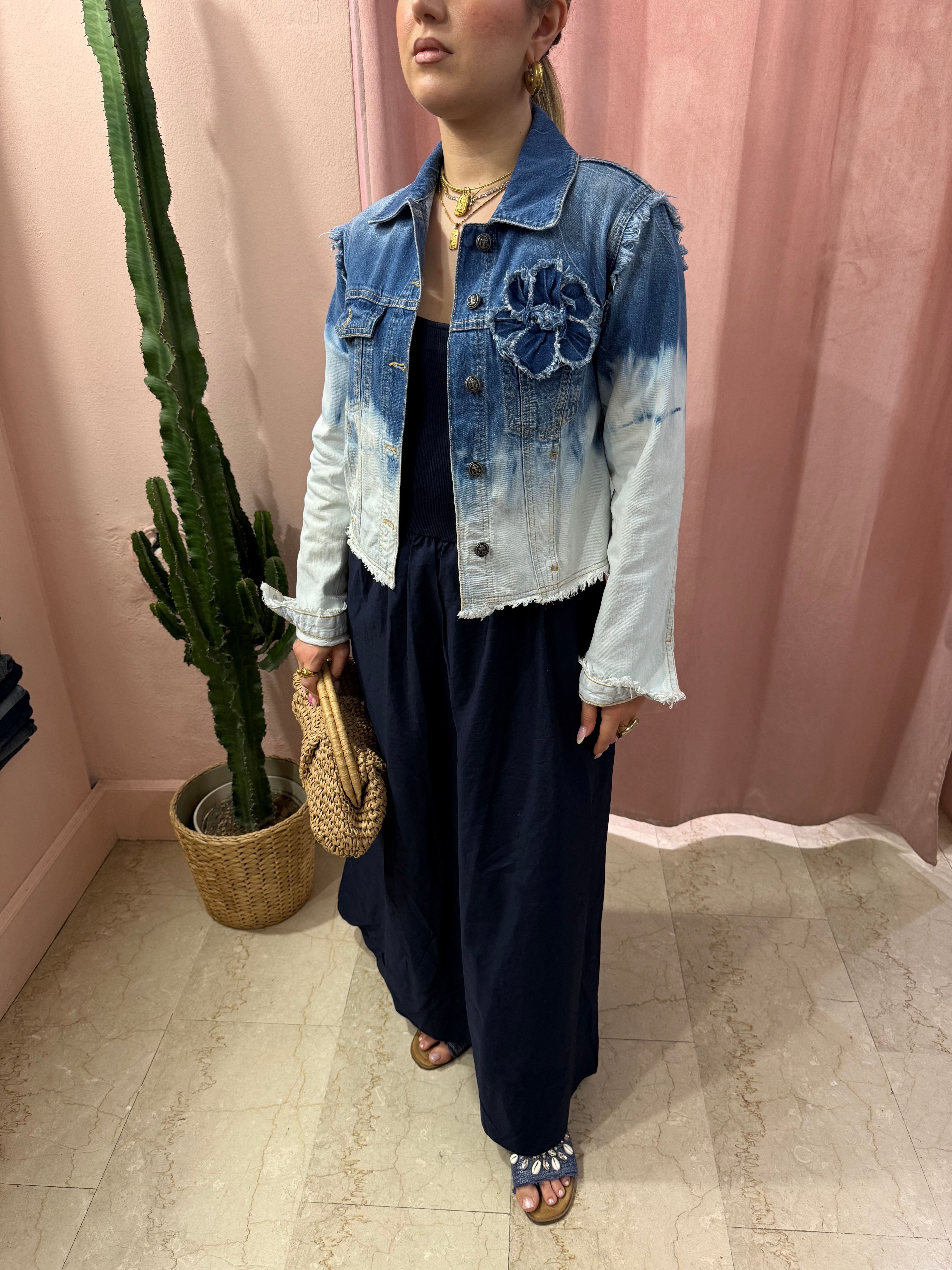 Giacca in denim Max&co con fiore