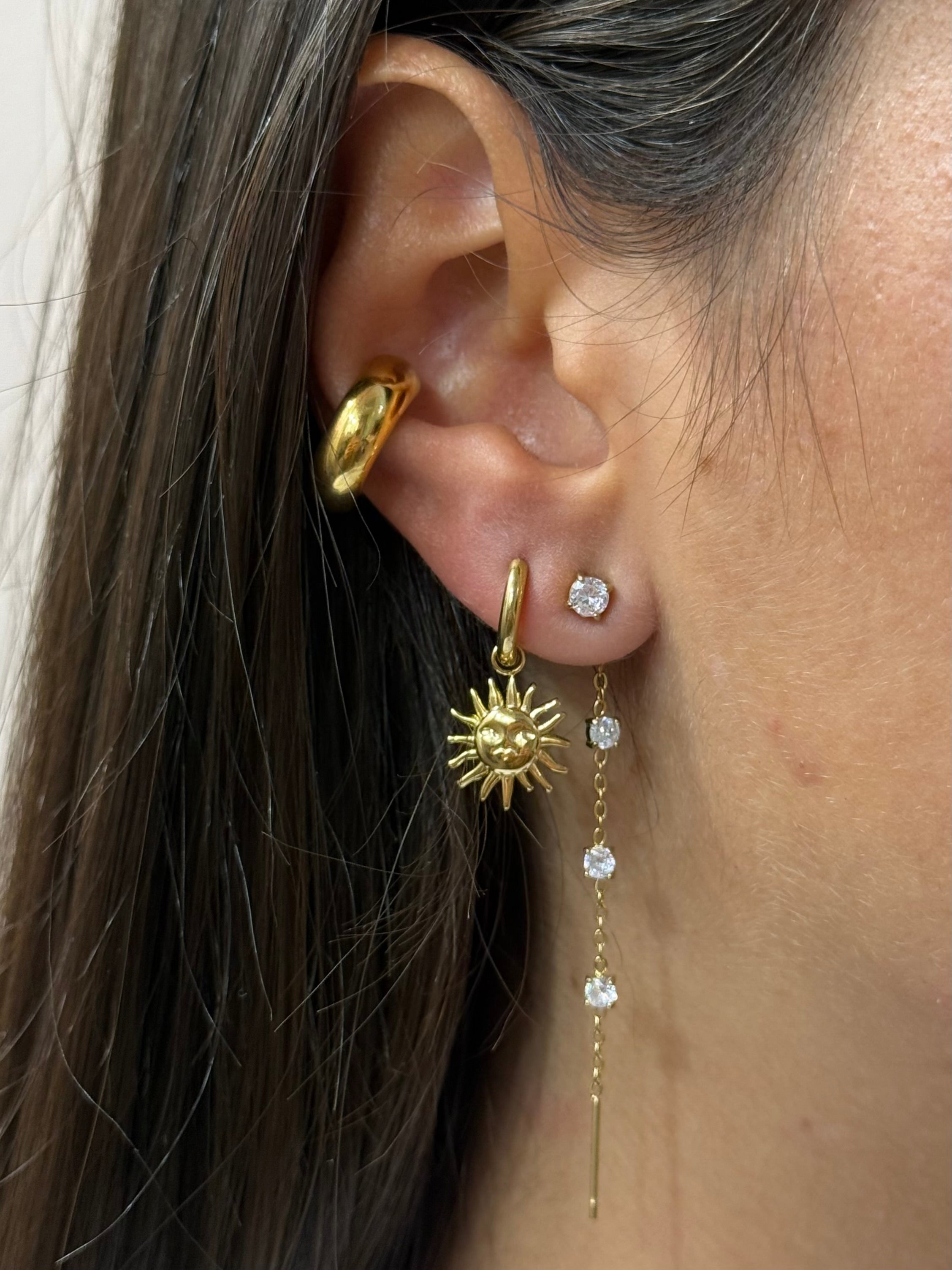 Orecchini Sole pendenti