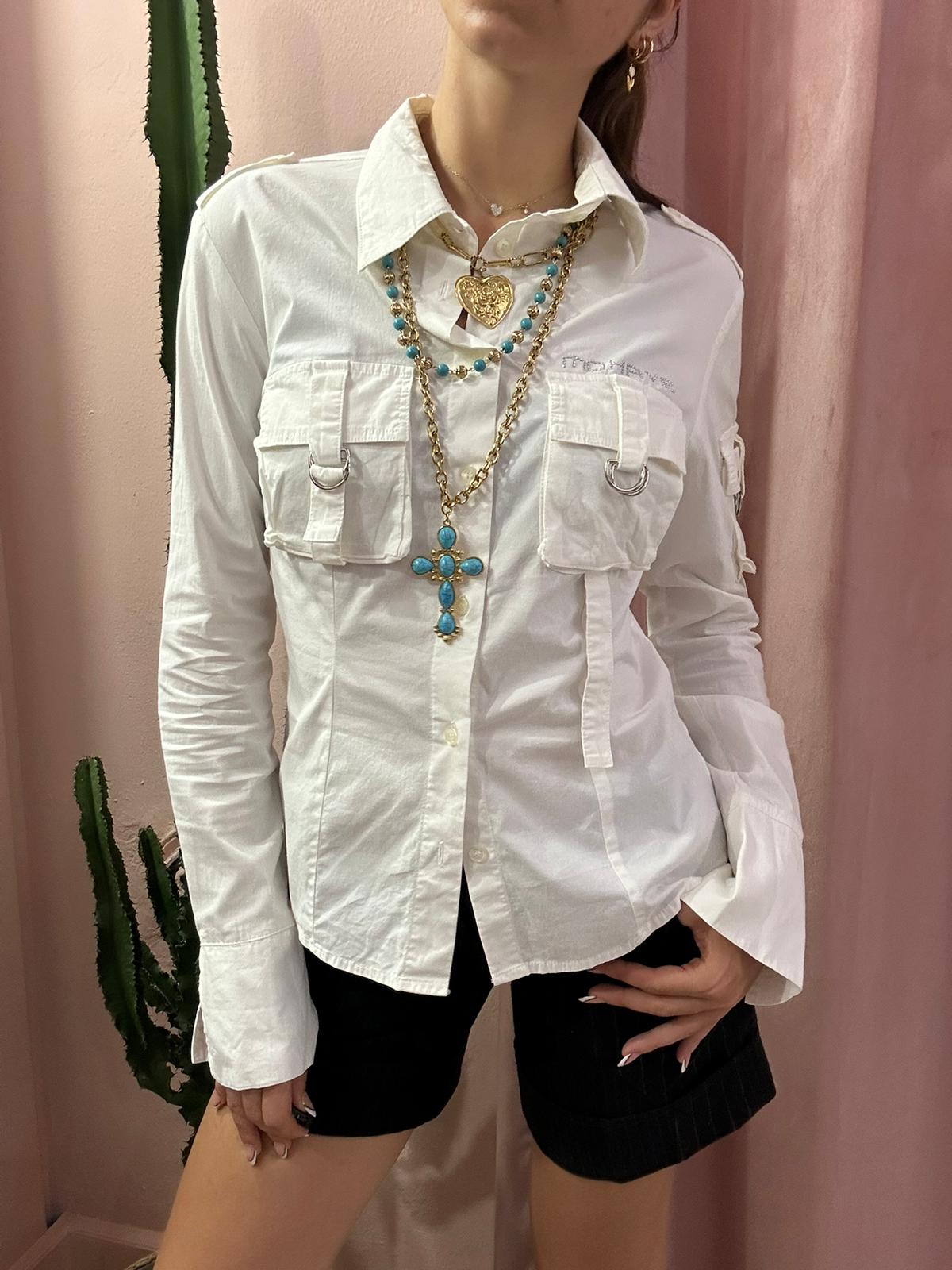 Camicia 00s cargo bianca