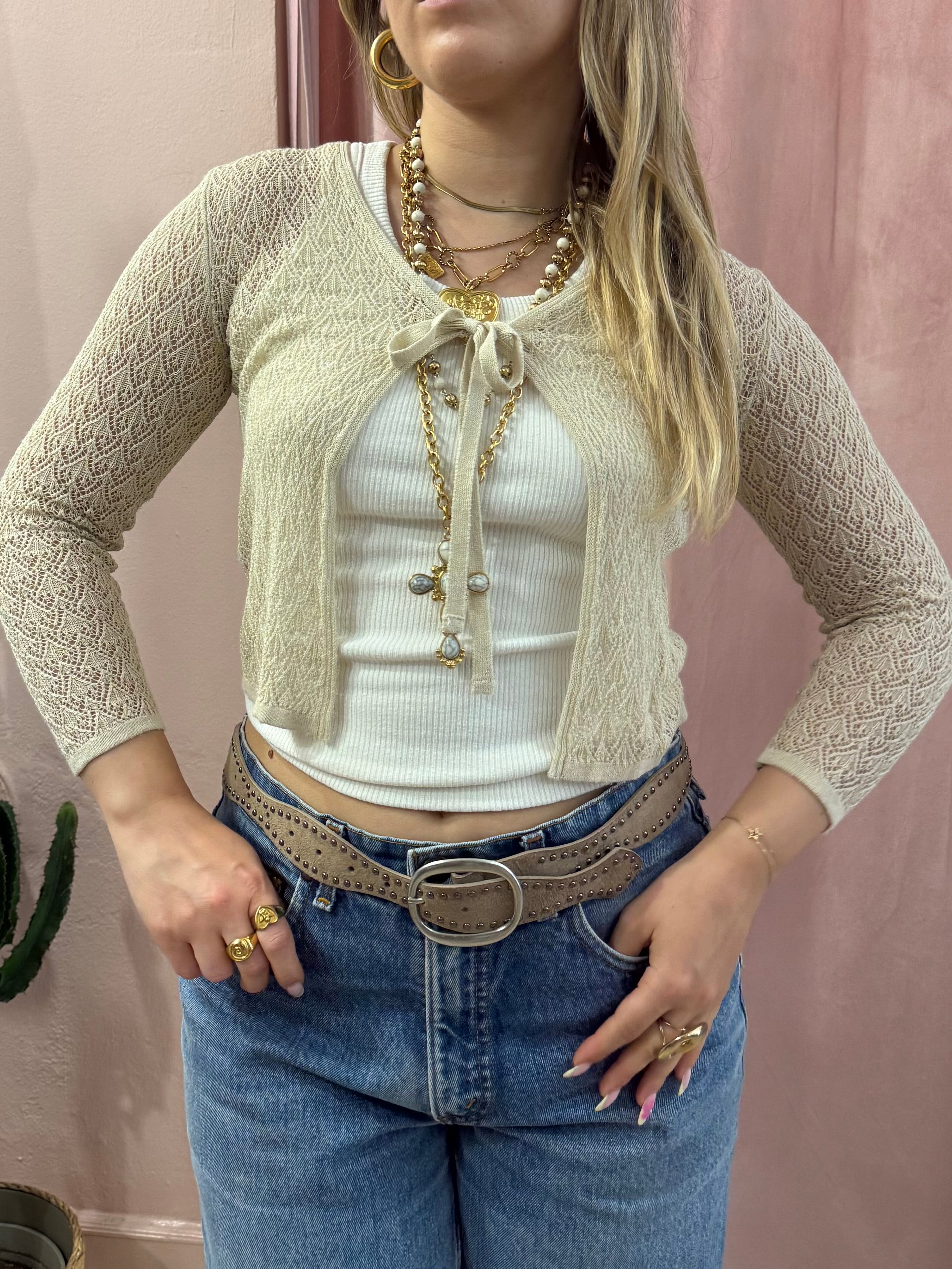 Cardigan 00s beige