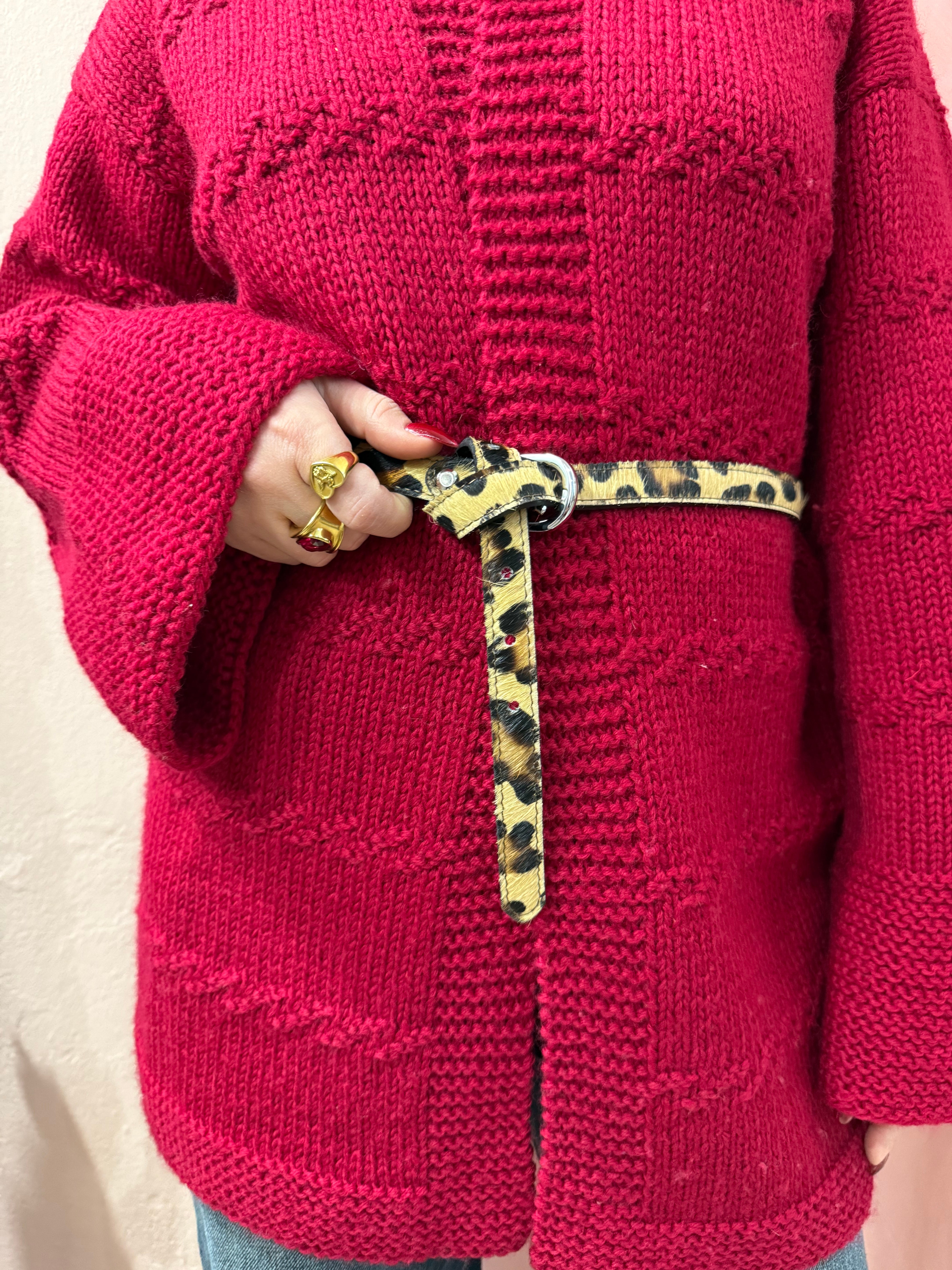 Cintura animalier in cavallino