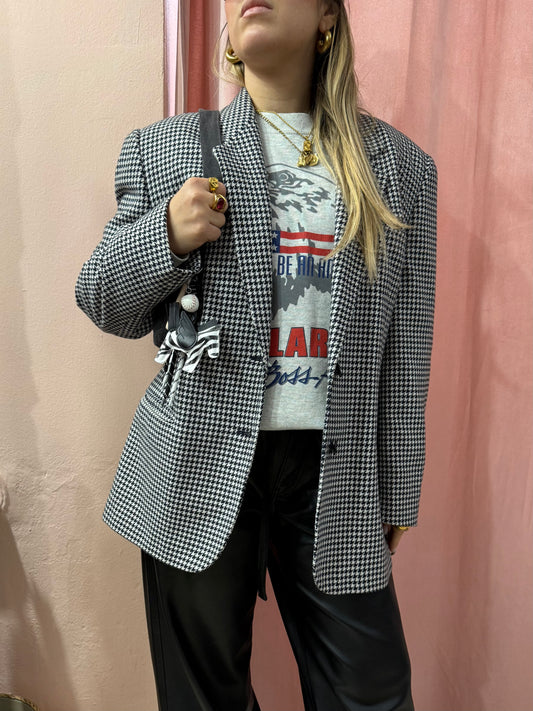 Blazer vintage pied de poule