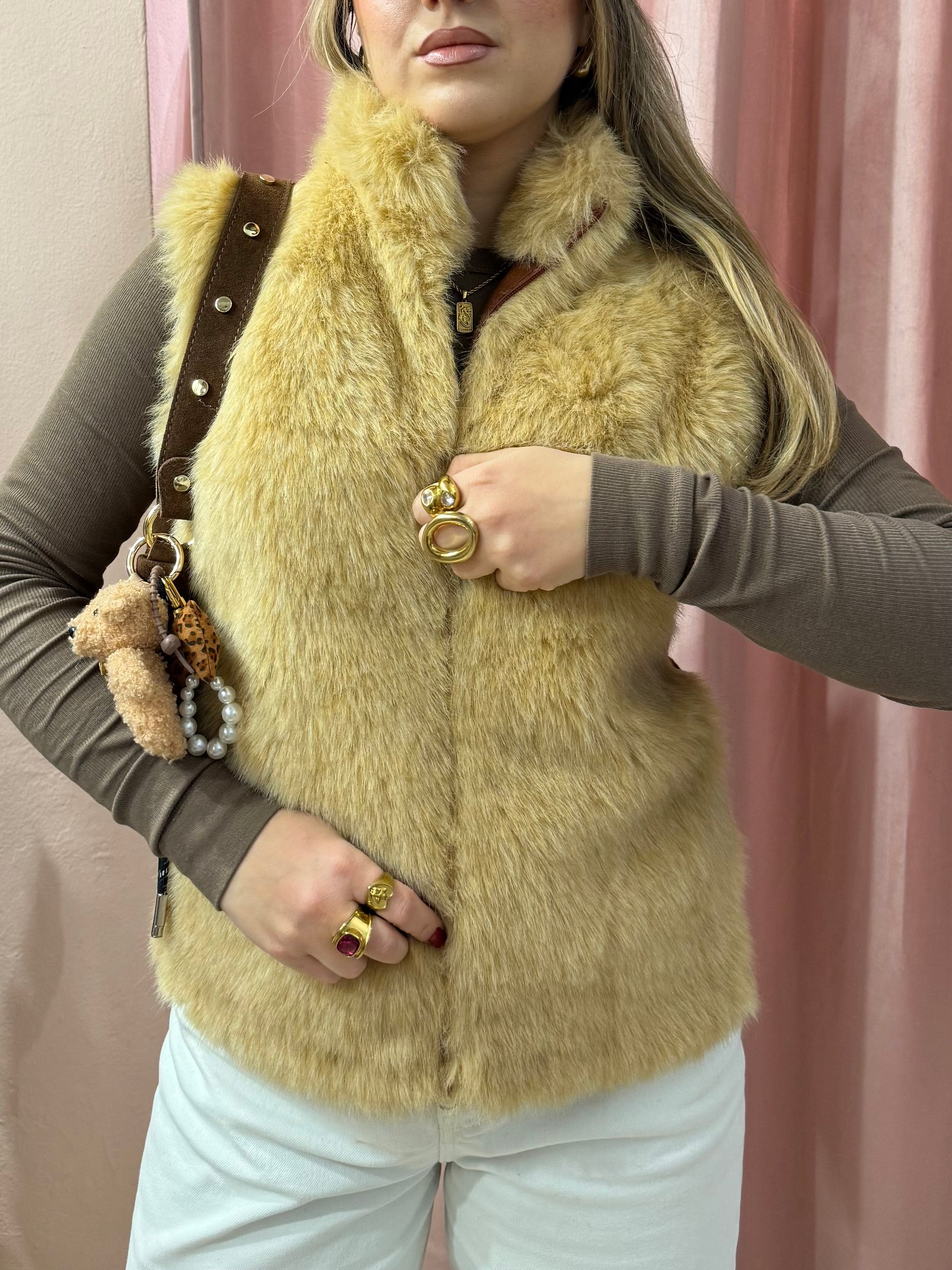 Smanicato in pelliccia sintetica