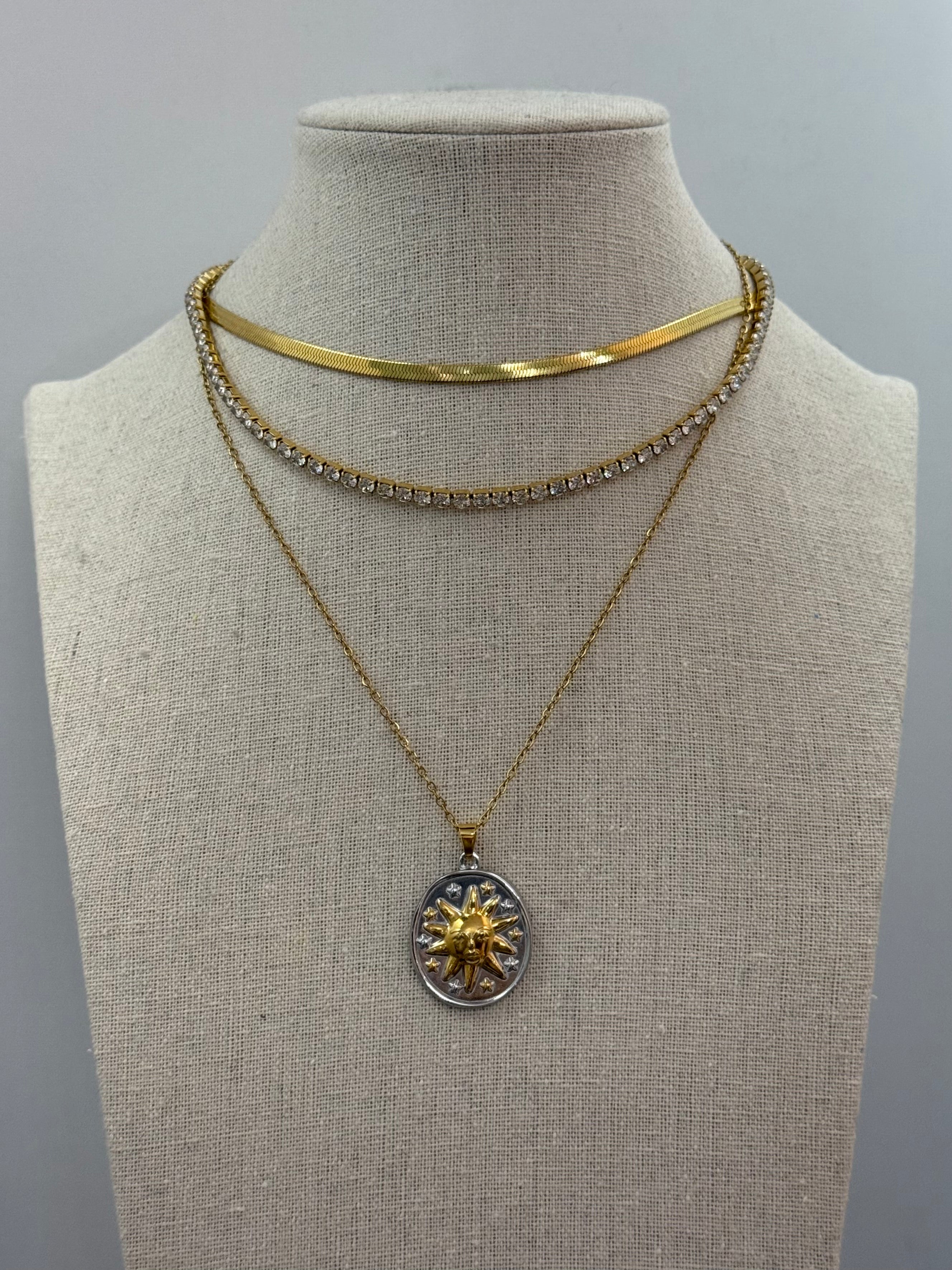 Collana Sole gold/ silver