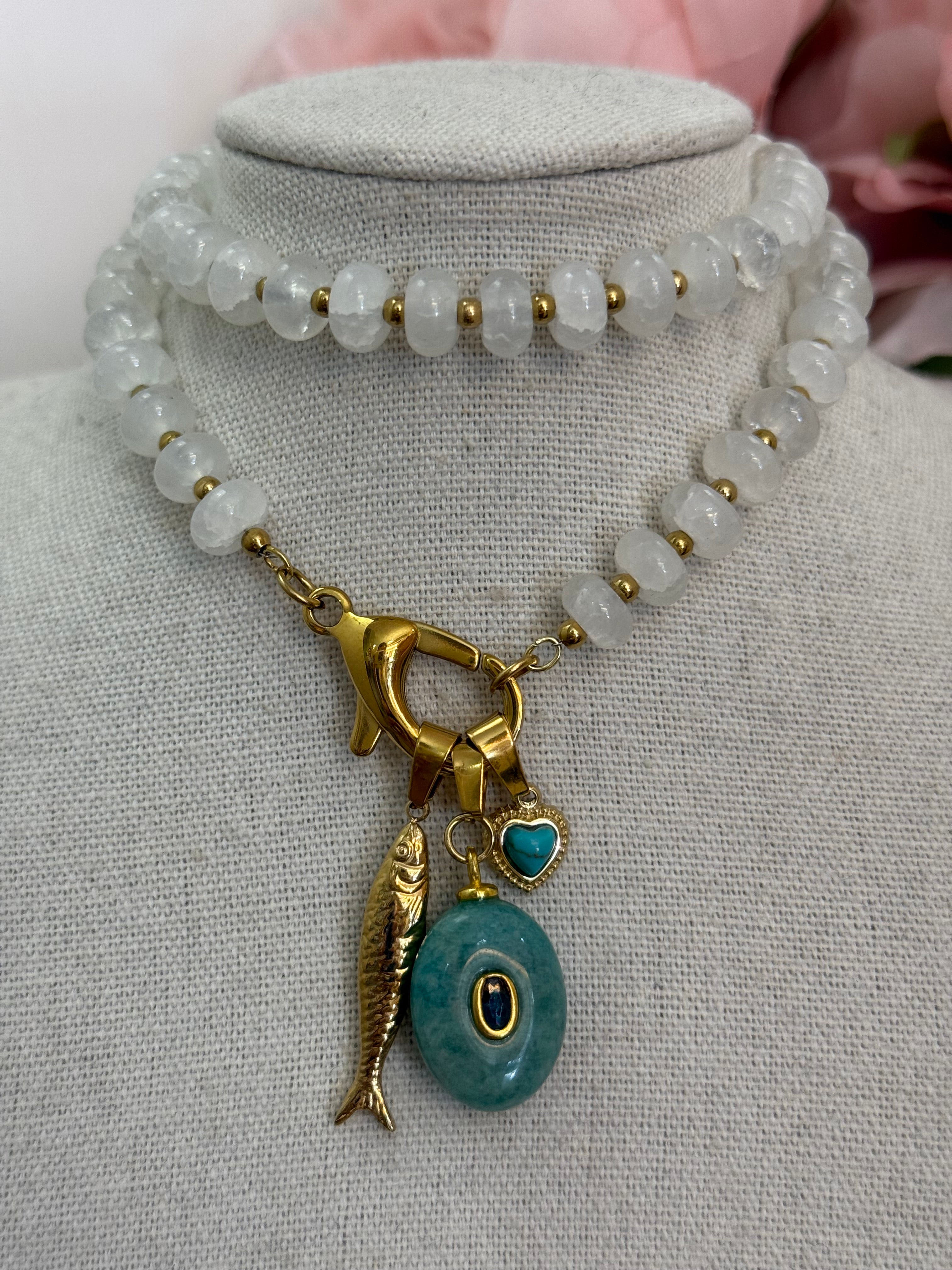 Collana perle multi charm| più colori