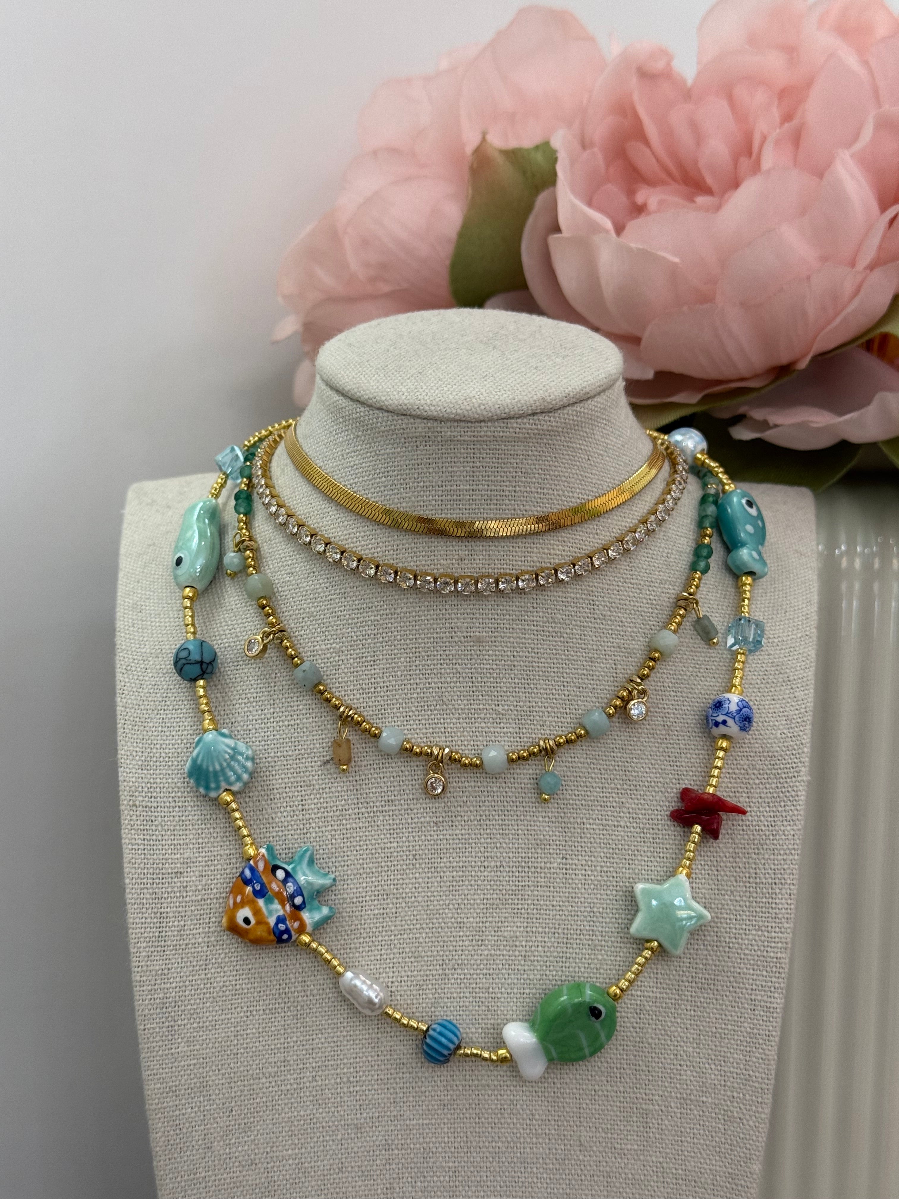 Collana girocollo mediterraneo