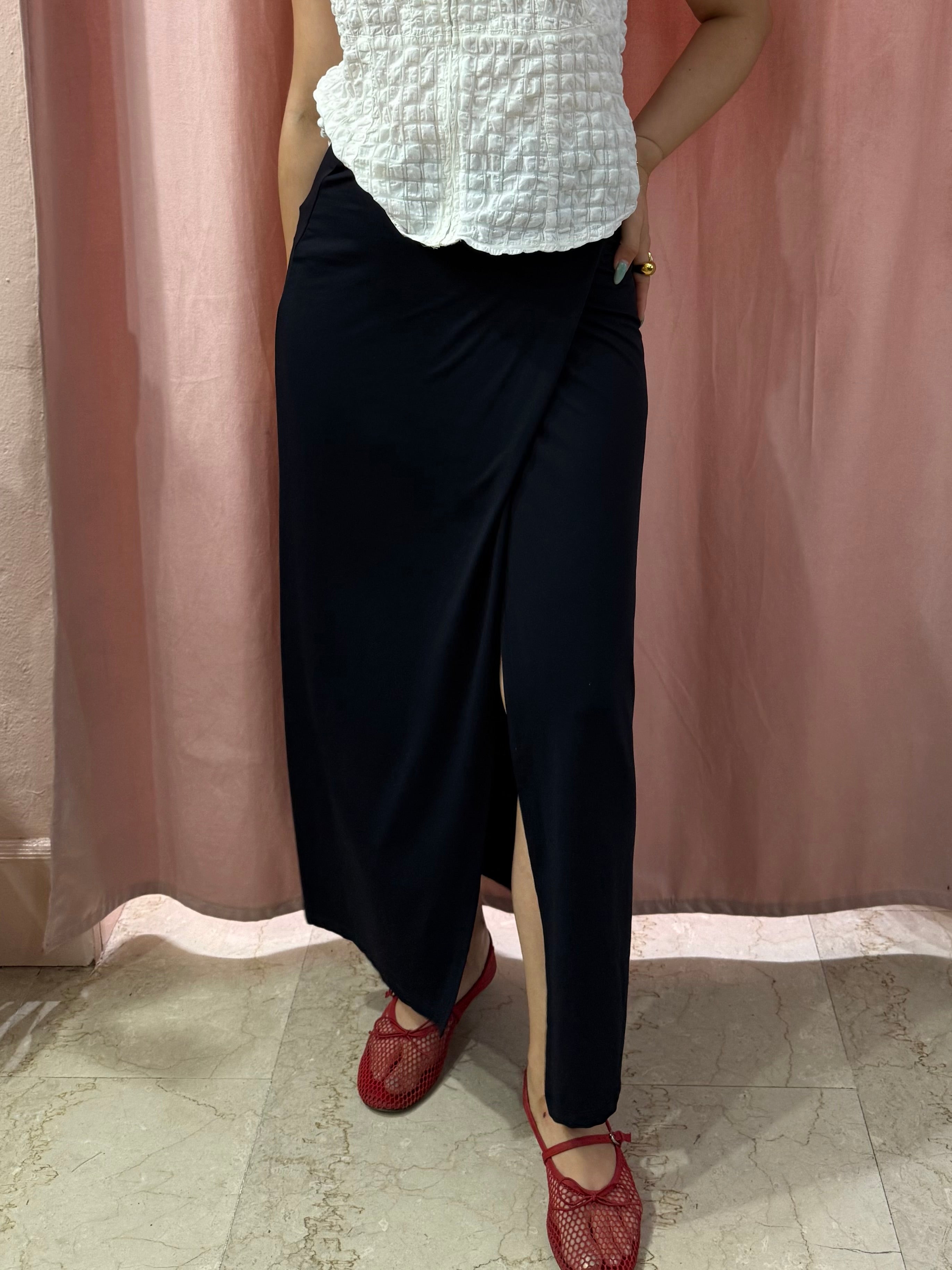 Gonna maxi nera con spacco