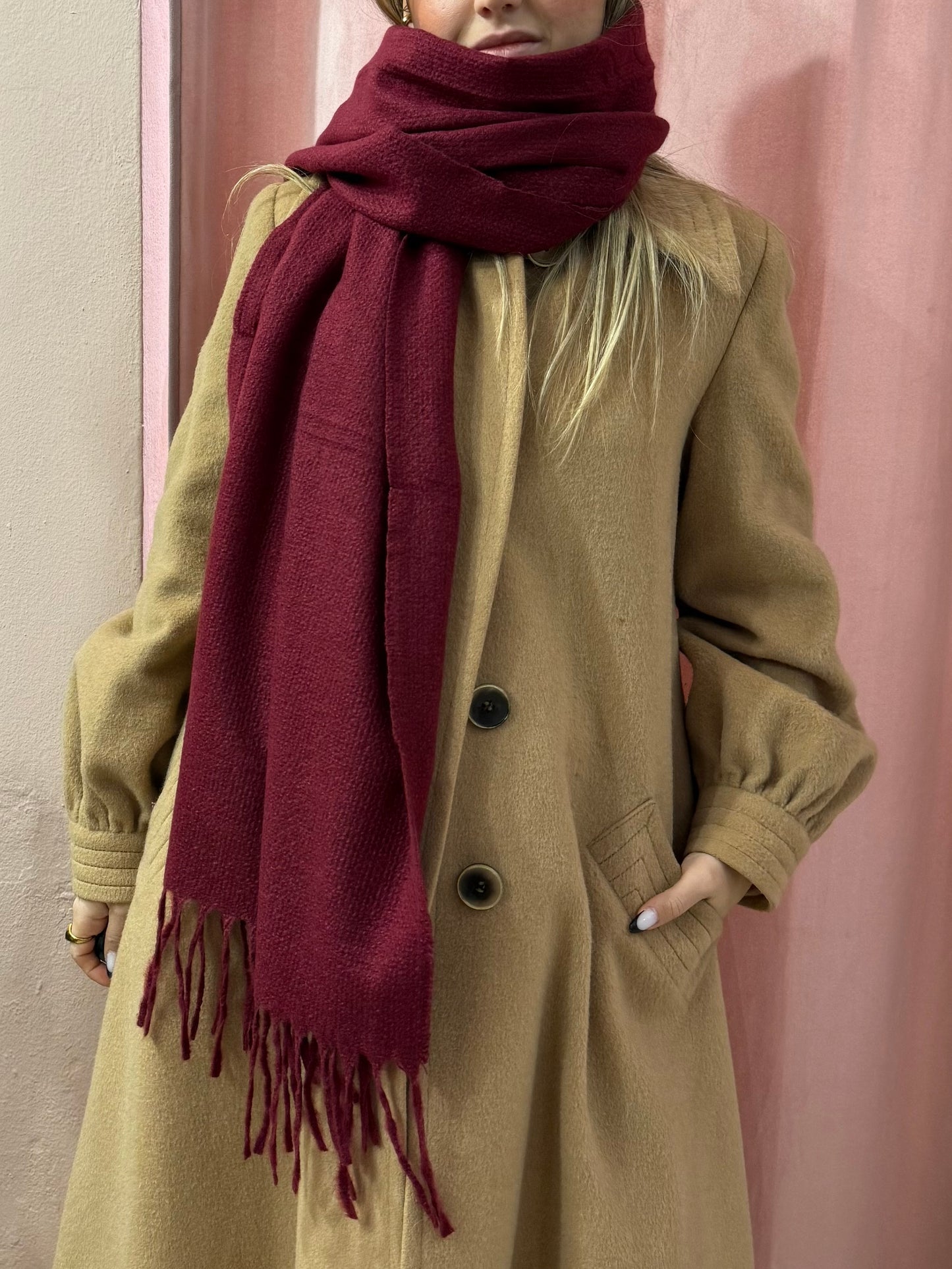 Sciarpa lana e cashmere texture - più colori