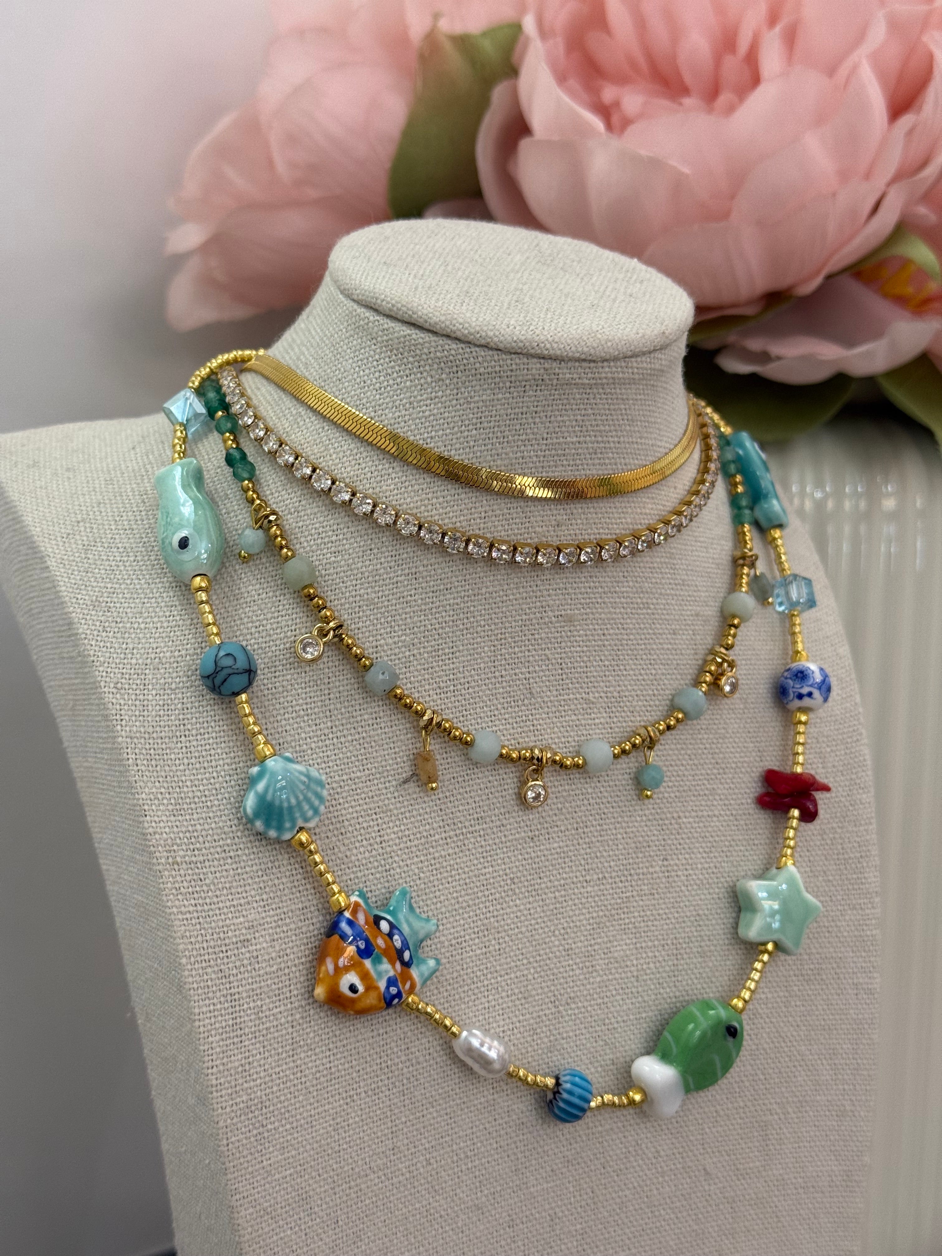 Collana girocollo mediterraneo