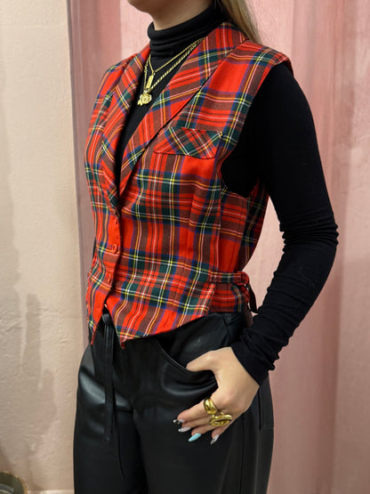 Gilet vintage scozzese