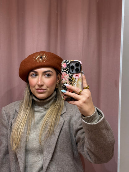 Basco in pura lana con dettaglio strass