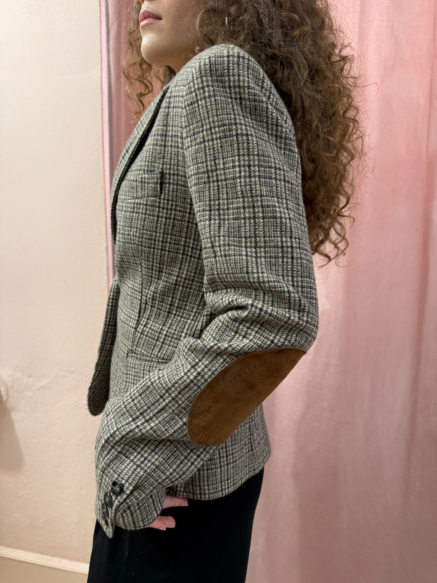 Blazer Iblues principe di Galles con toppe scamosciate
