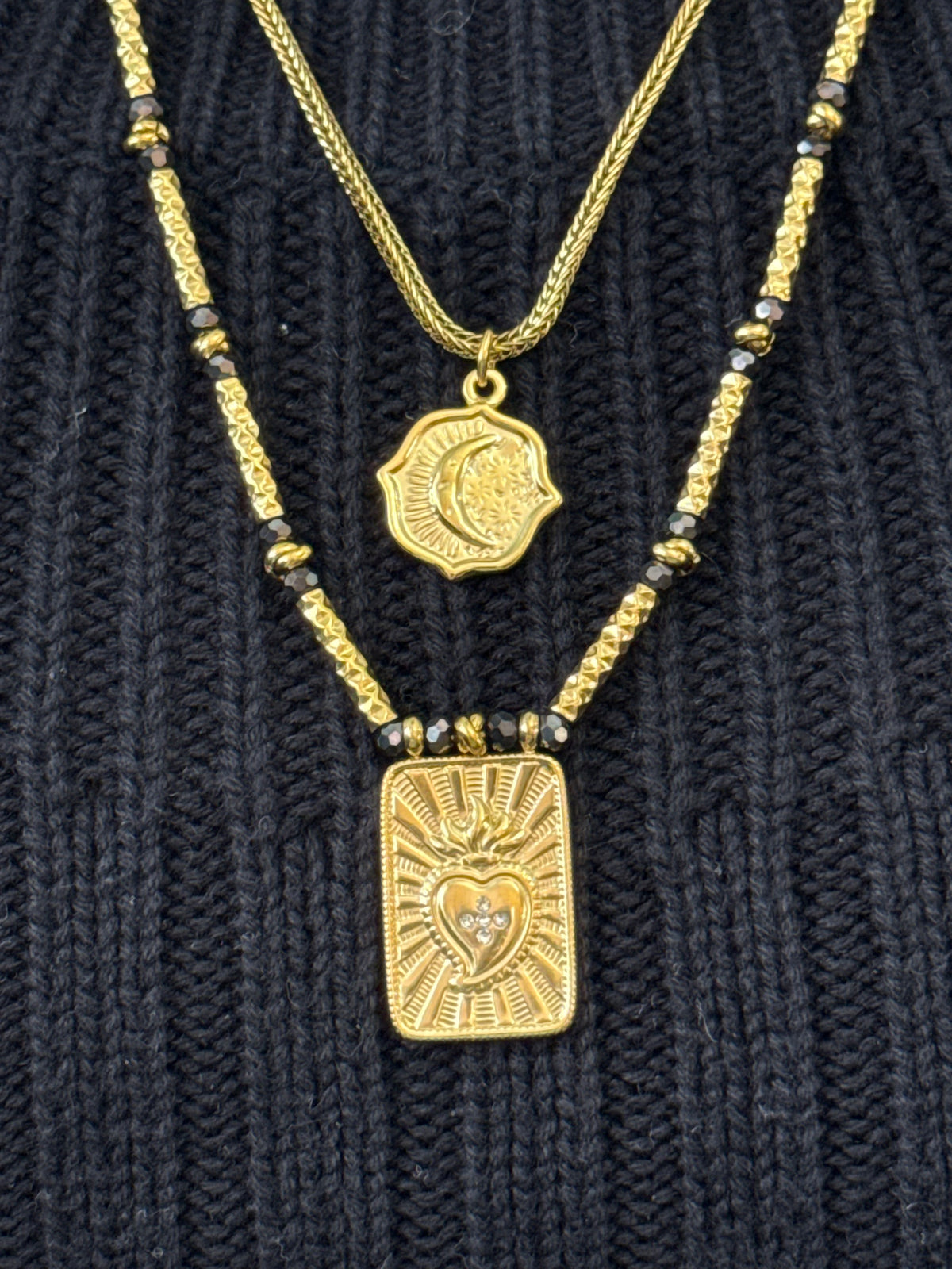 Collana lunga 3 in 1 cuore sacro