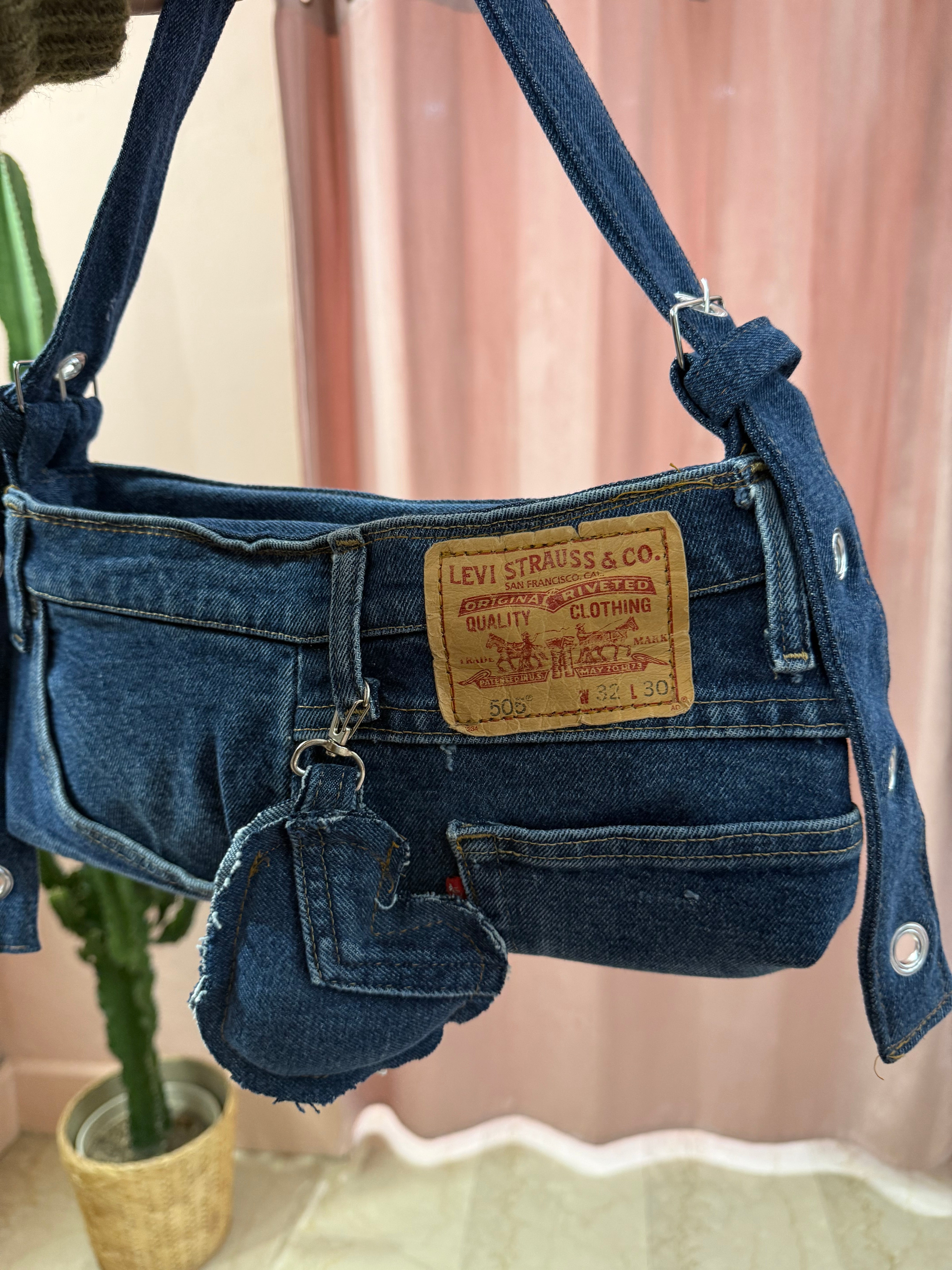 Borsa baguette Levis upcycling