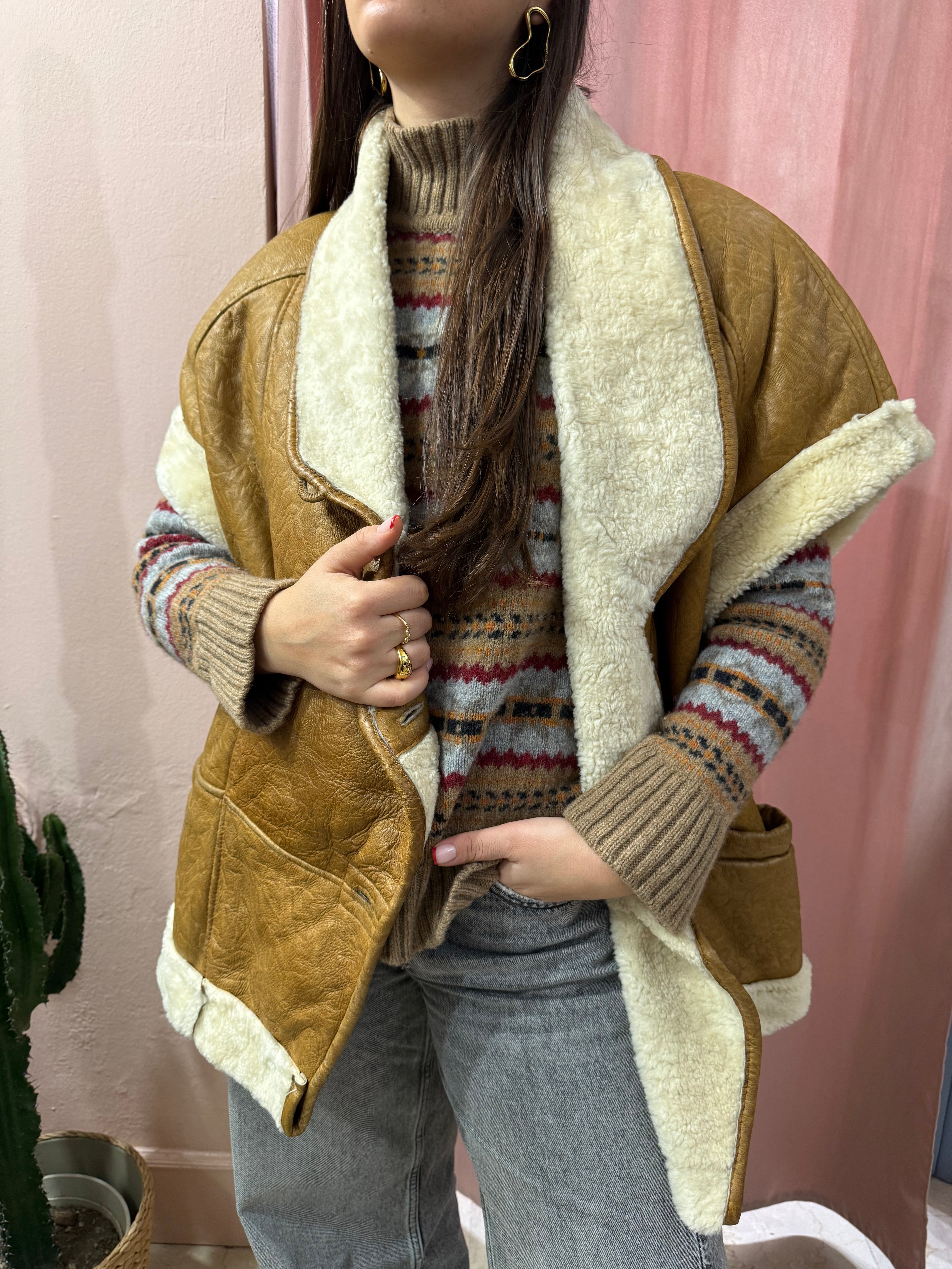 Montone Shearling smanicato