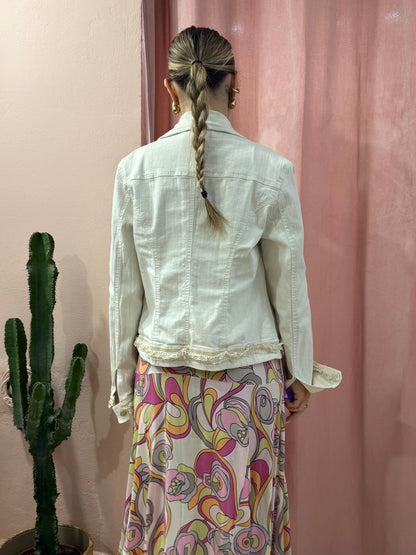 Giacca in denim bianca