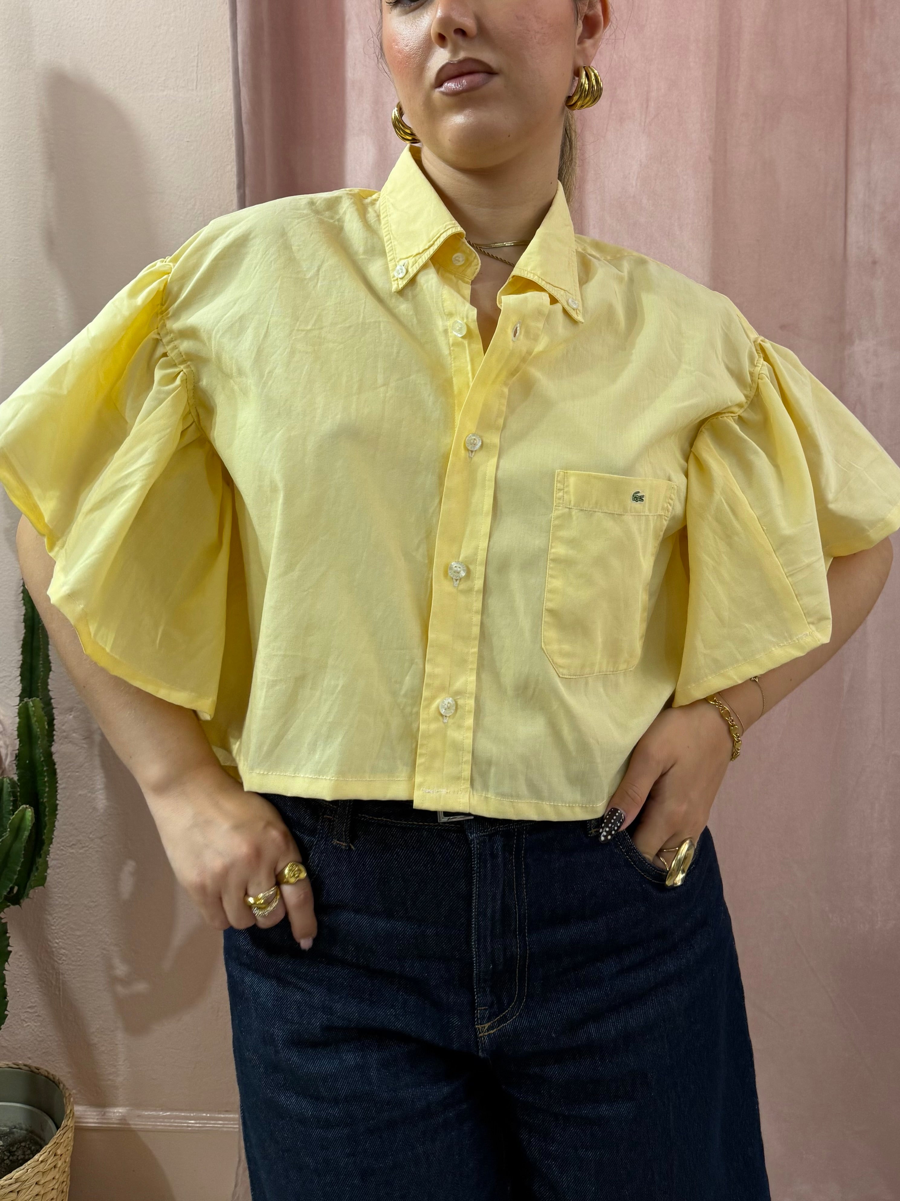 Camicia Lacoste upcycling gialla
