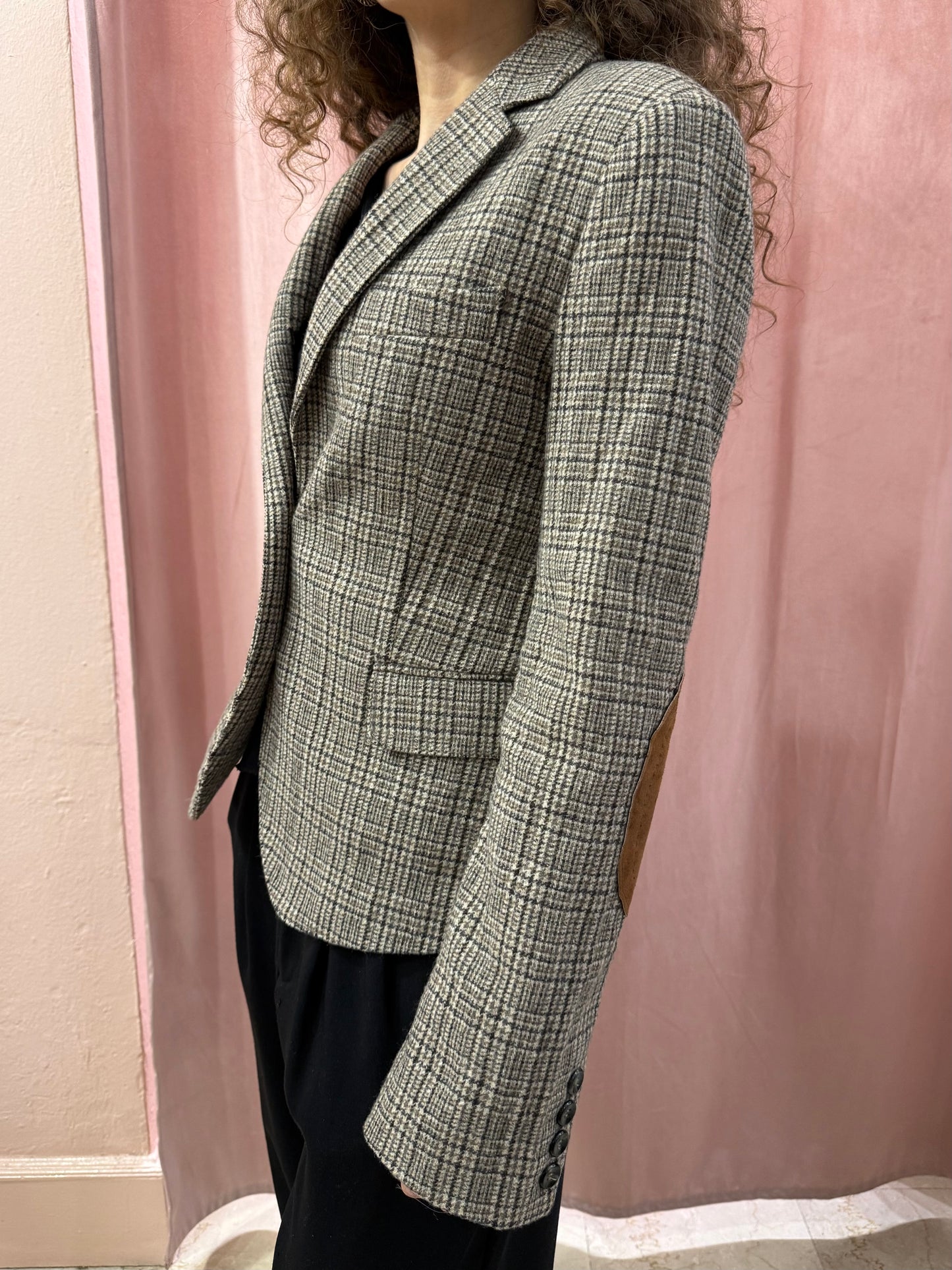 Blazer Iblues principe di Galles con toppe scamosciate