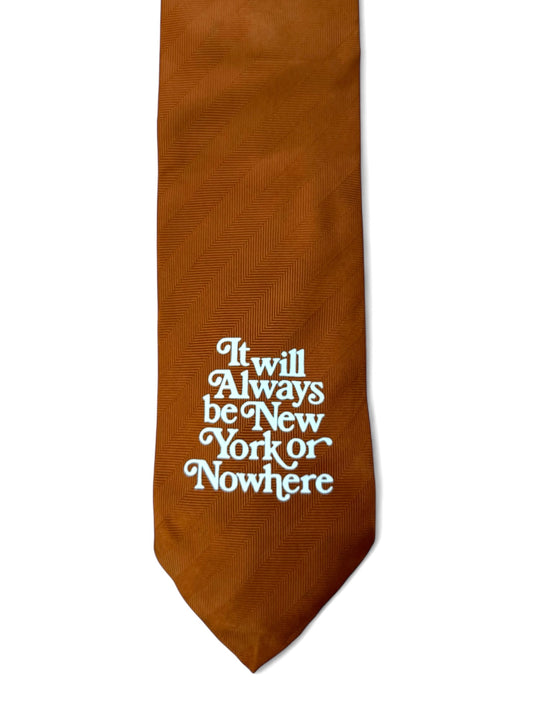 Cravatta arancio “New York or Nowhere”