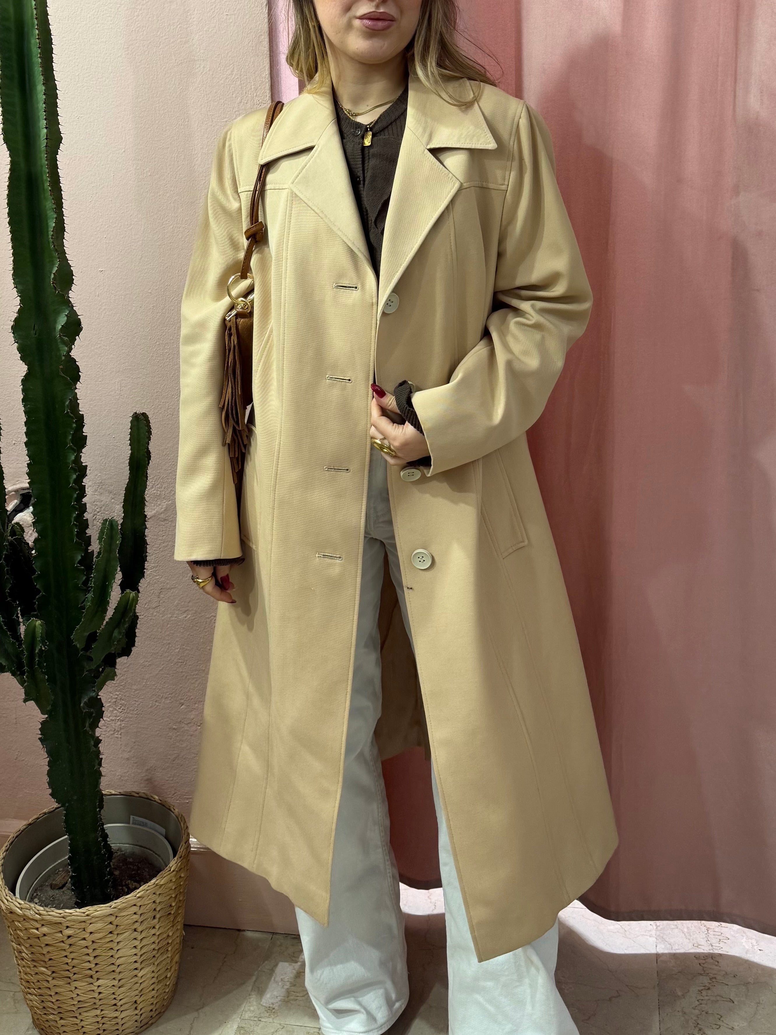 Cappotto vintage giallo burro