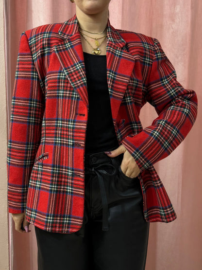 Blazer scozzese avvitato