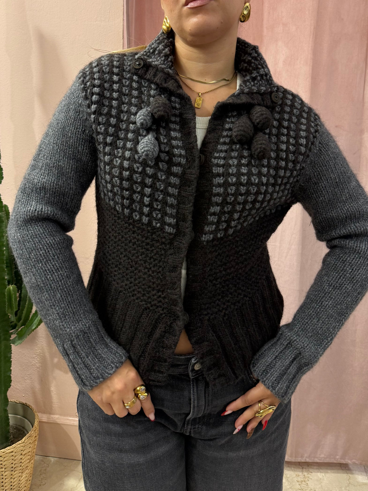 Cardigan Pinko lana e alpaca