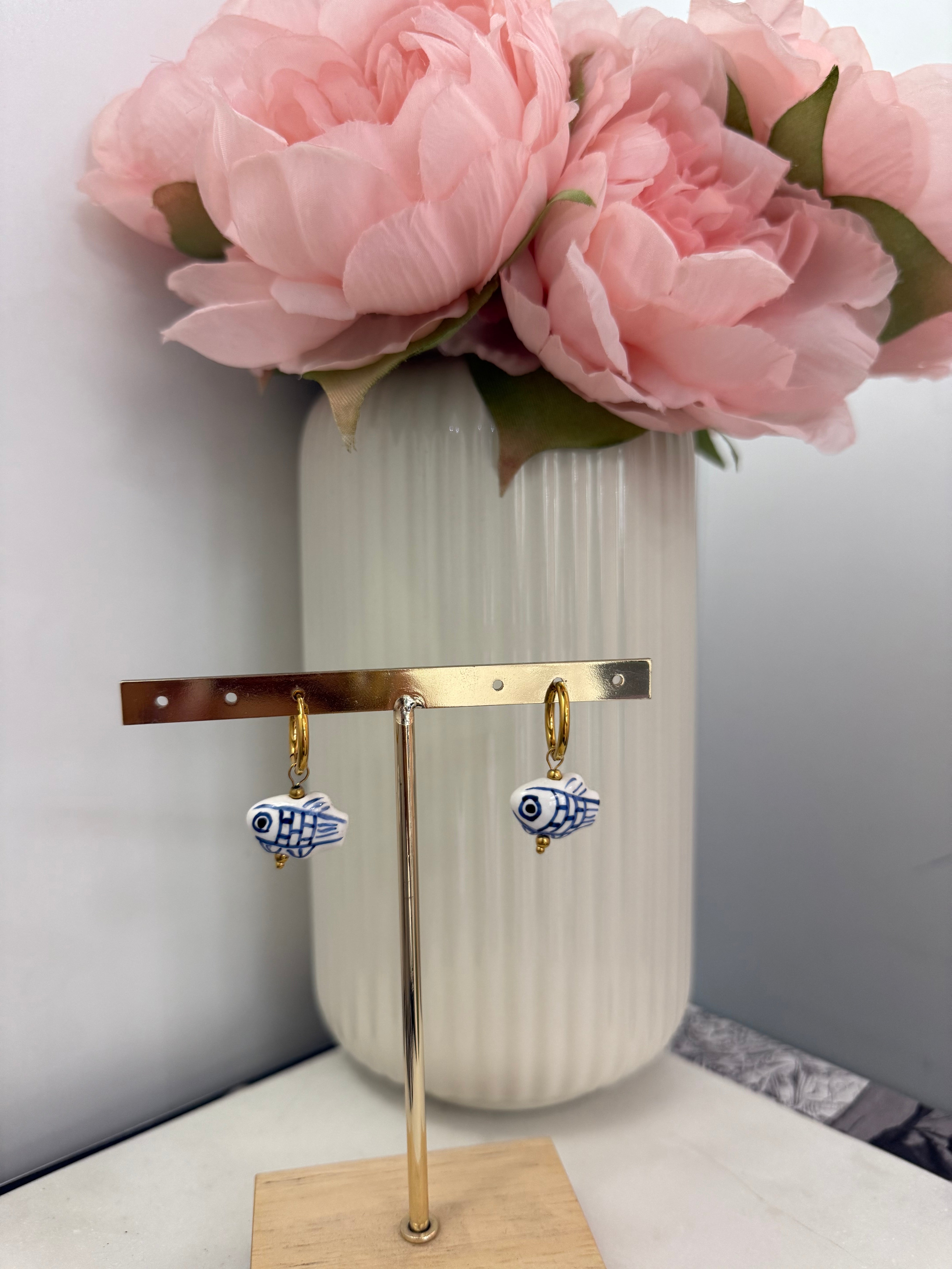 Orecchini pendenti ceramica più colori