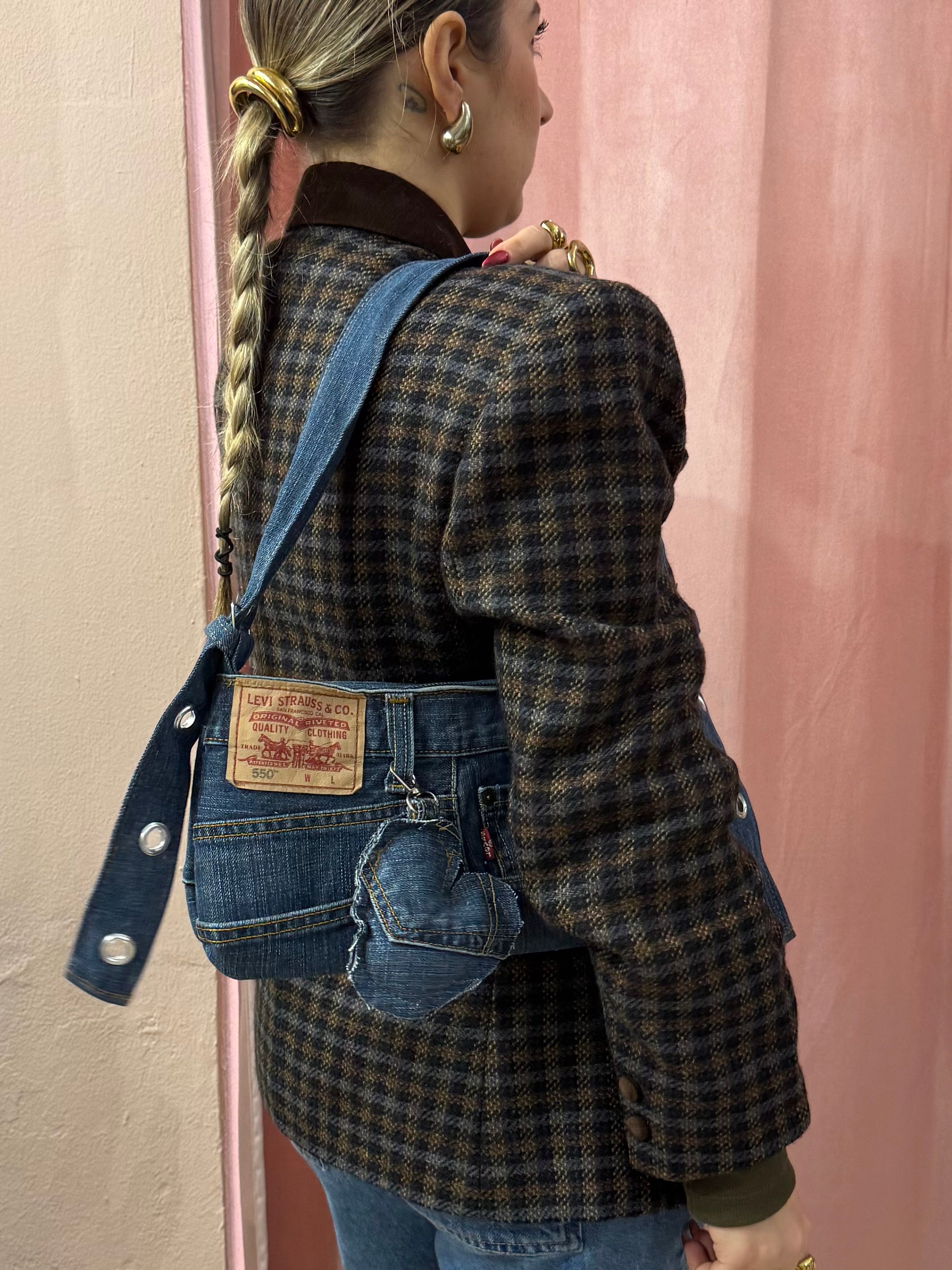 Borsa baguette Levis upcycling