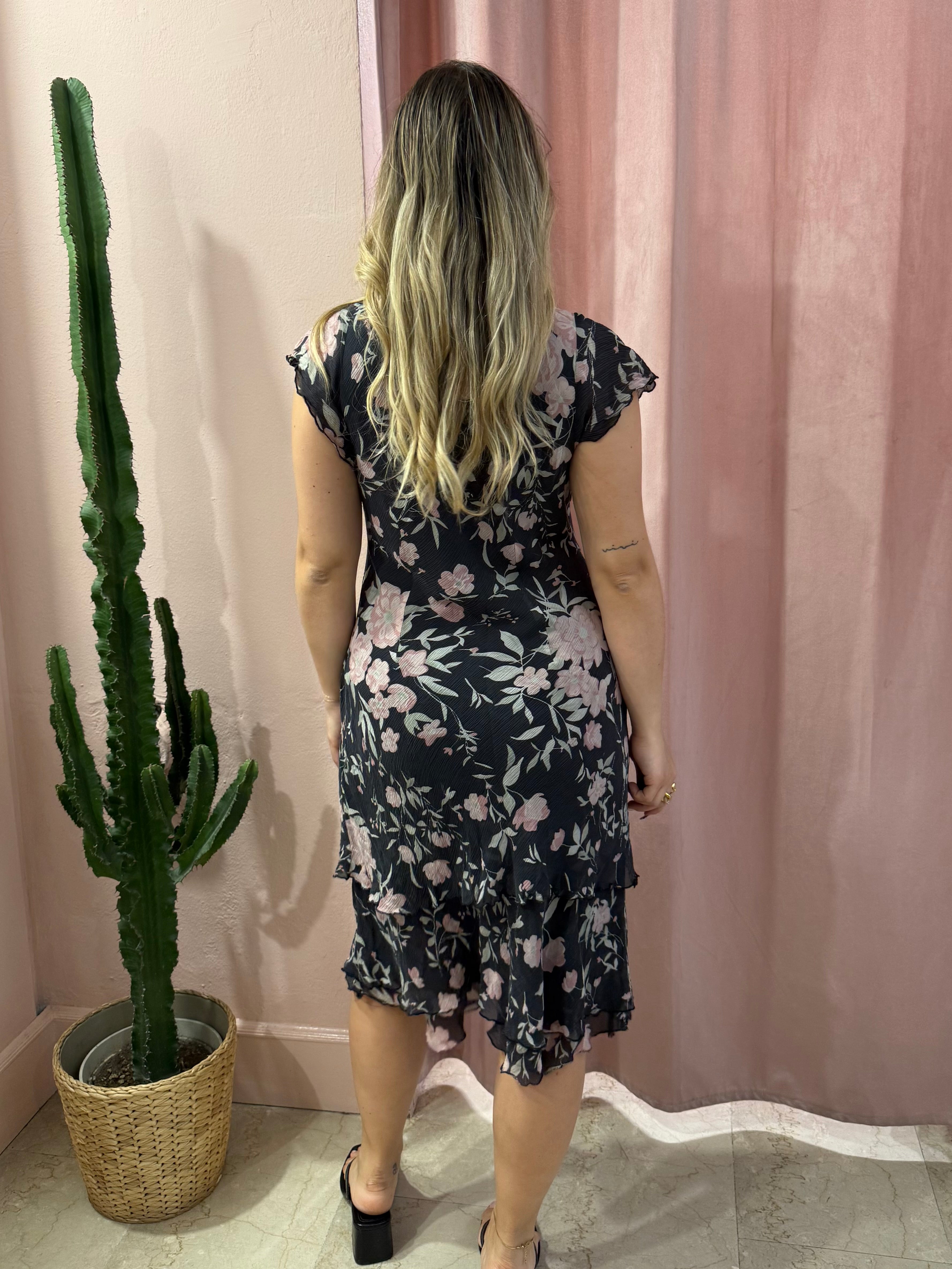 Vestito romantico con fantasia fiori