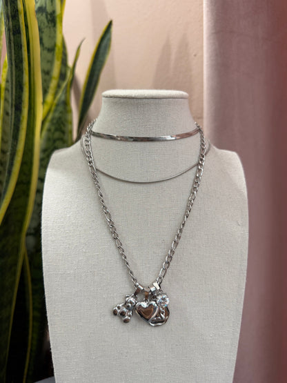 Collana ciondoli gold/ silver