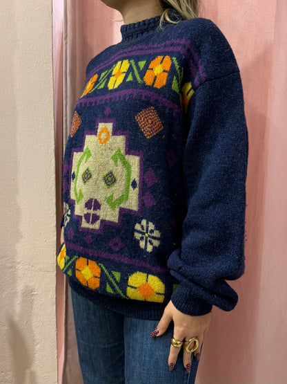 Maglione lungo in fantasia