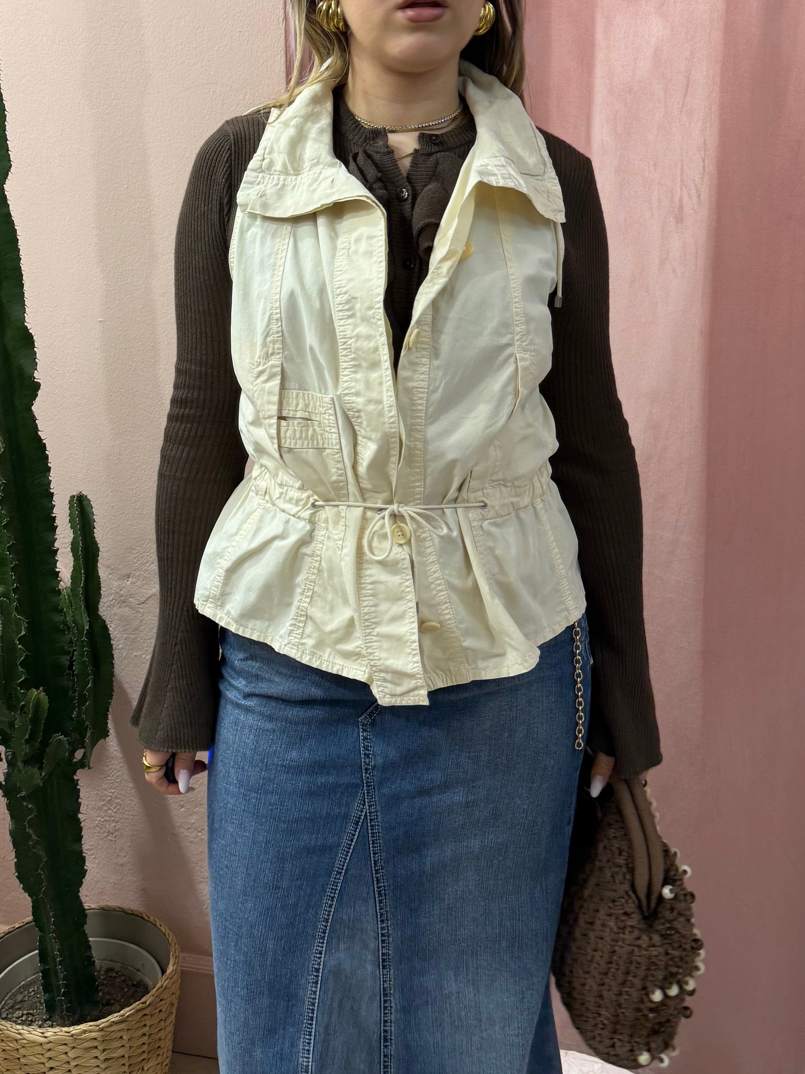 Smanicato Sportmax crema in cotone